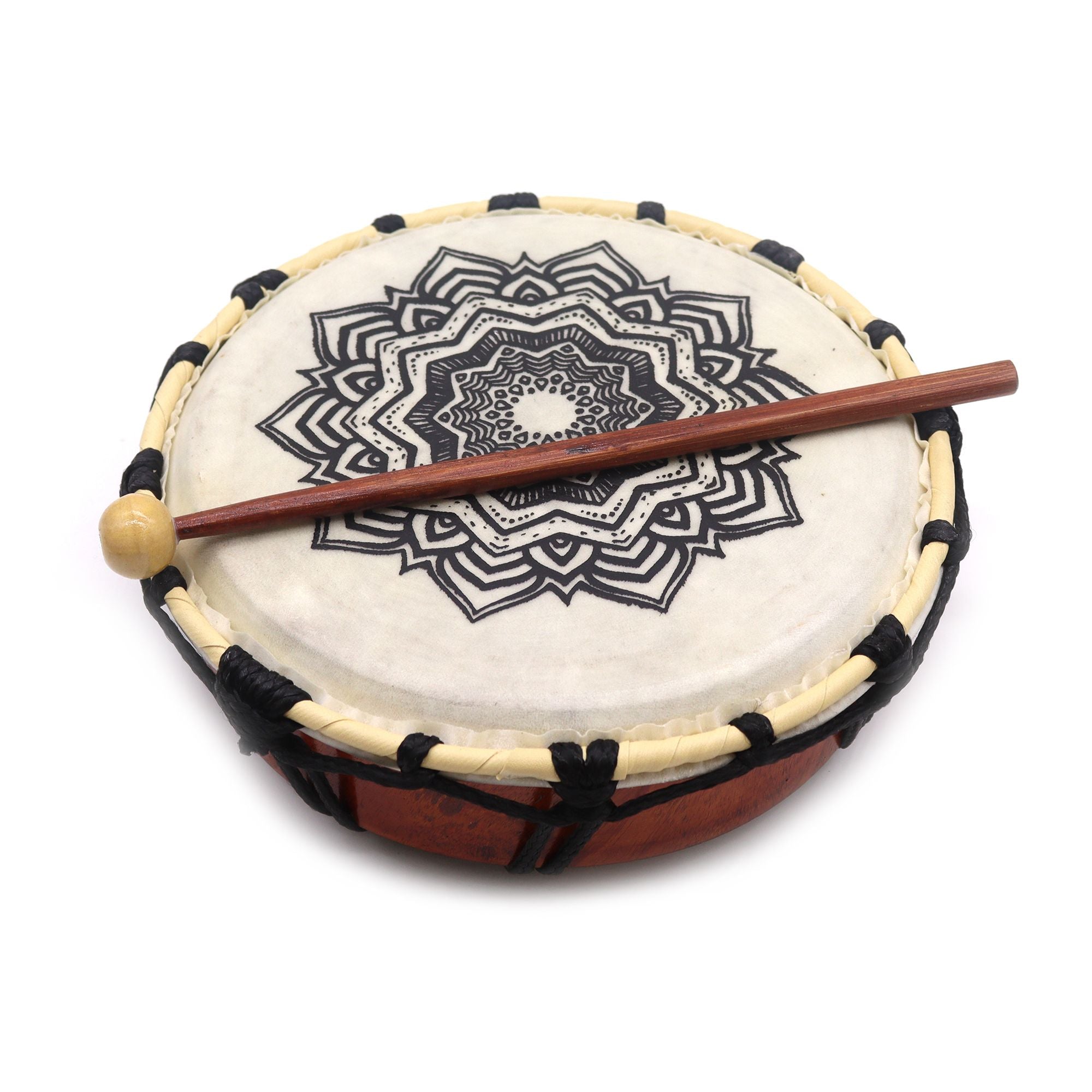 Shamanic Mandala Drum with Sticks - 20cm