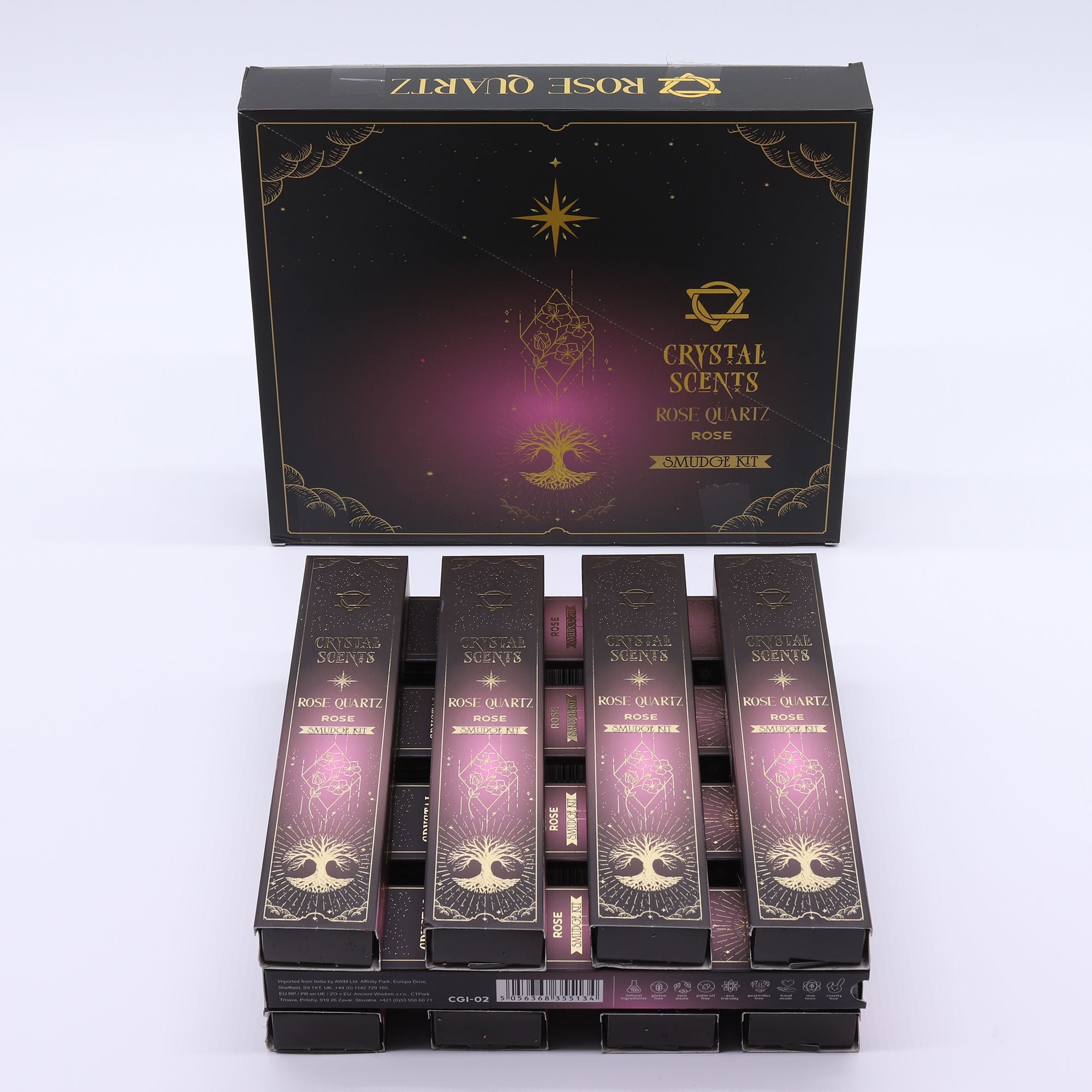 Crystal Scents Smudge Incense - Rose Quartz - Rose