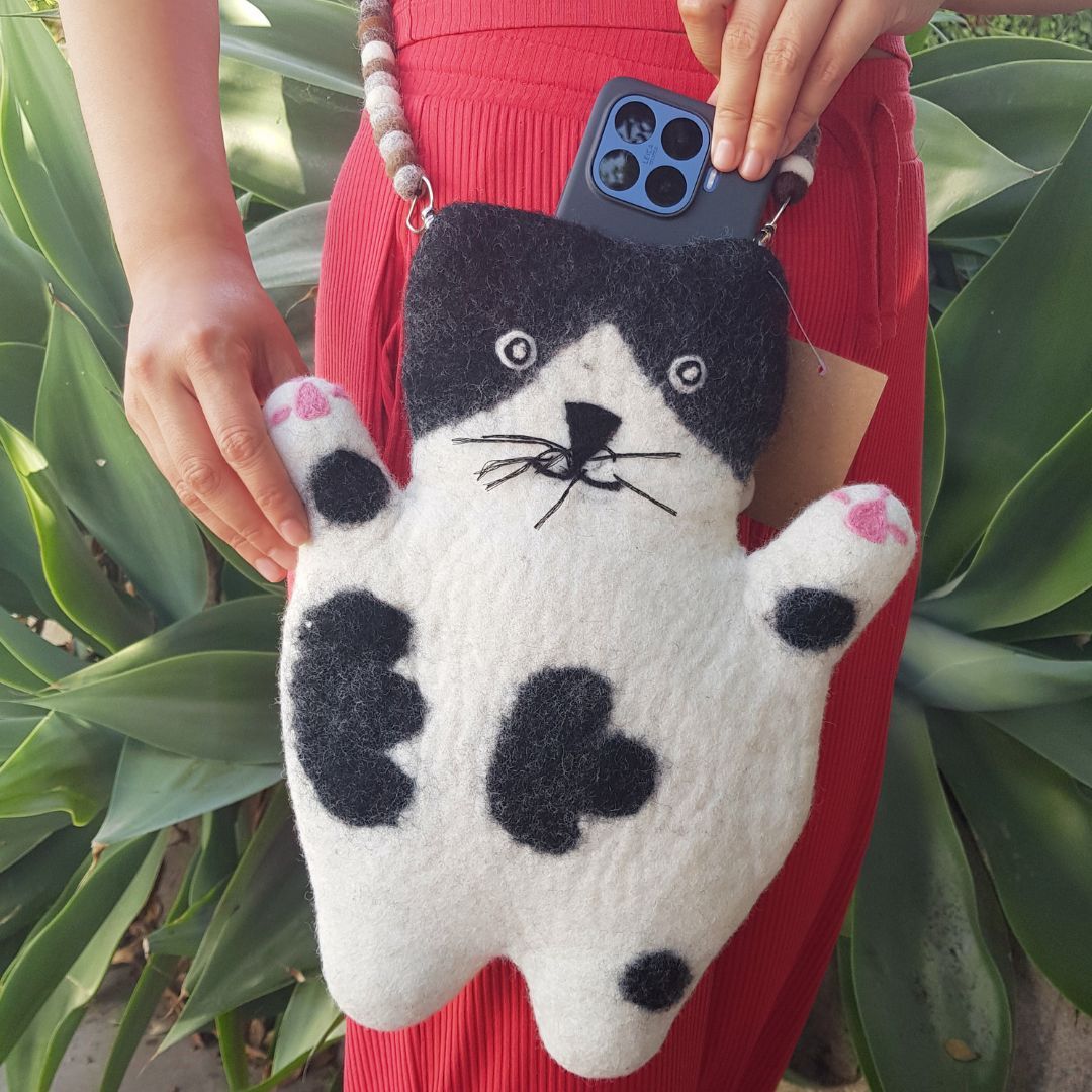 The Flat Cat Felted Bag Stacy