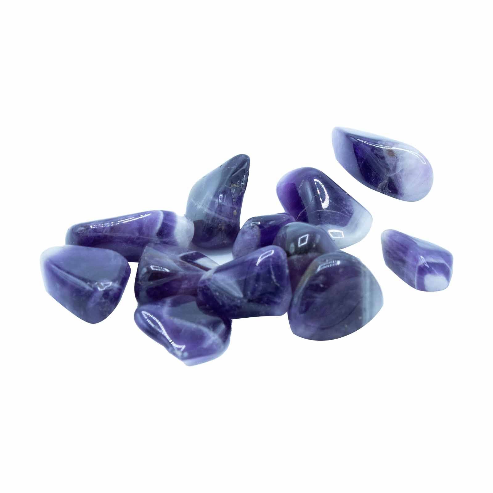 Tumble Stone x24 - M - Amethyst (Banded)
