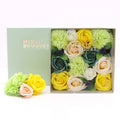 Merci Square Gift  Box - Yellow & Greens