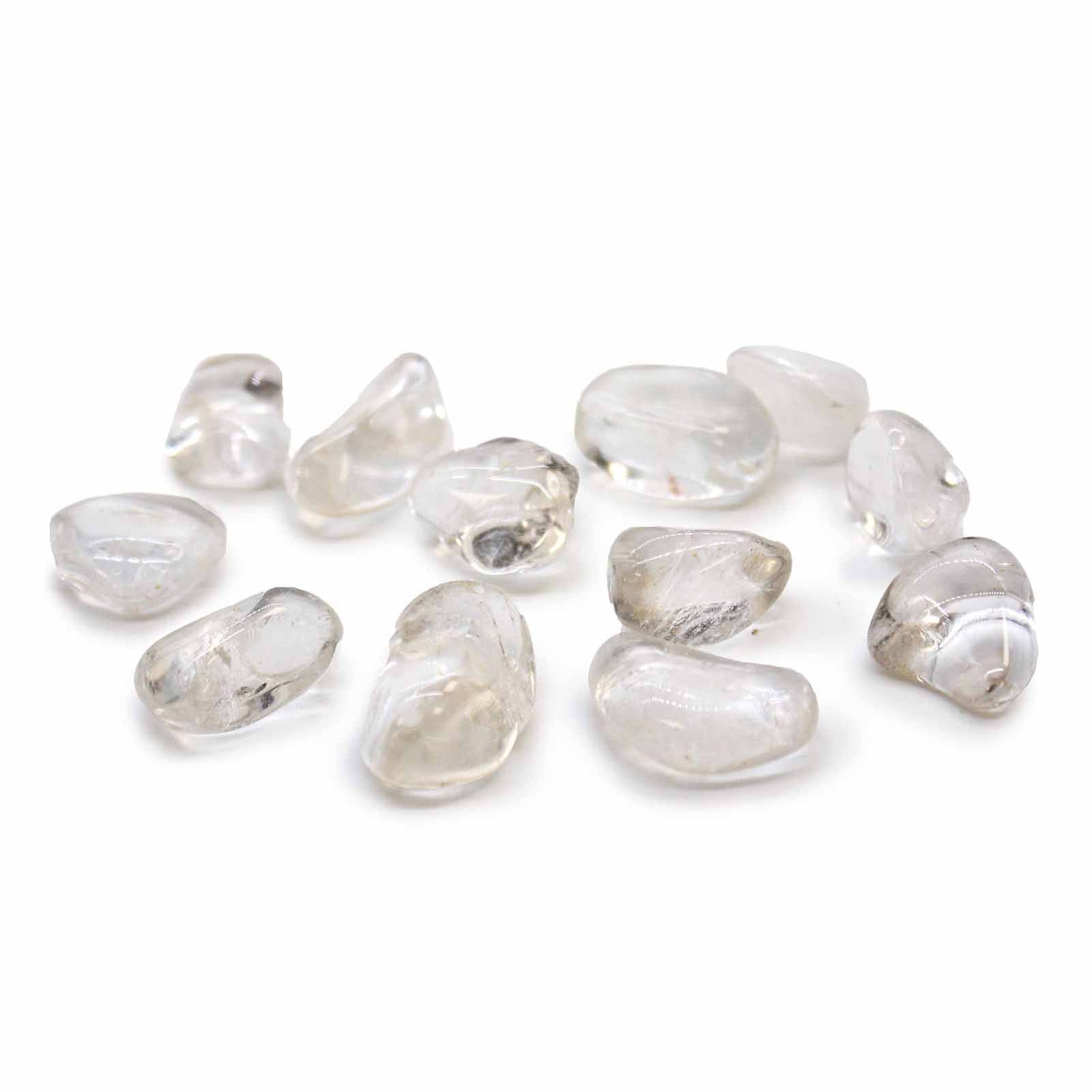 Tumble Stone x24 - L - Rock Crystal (A Grade)