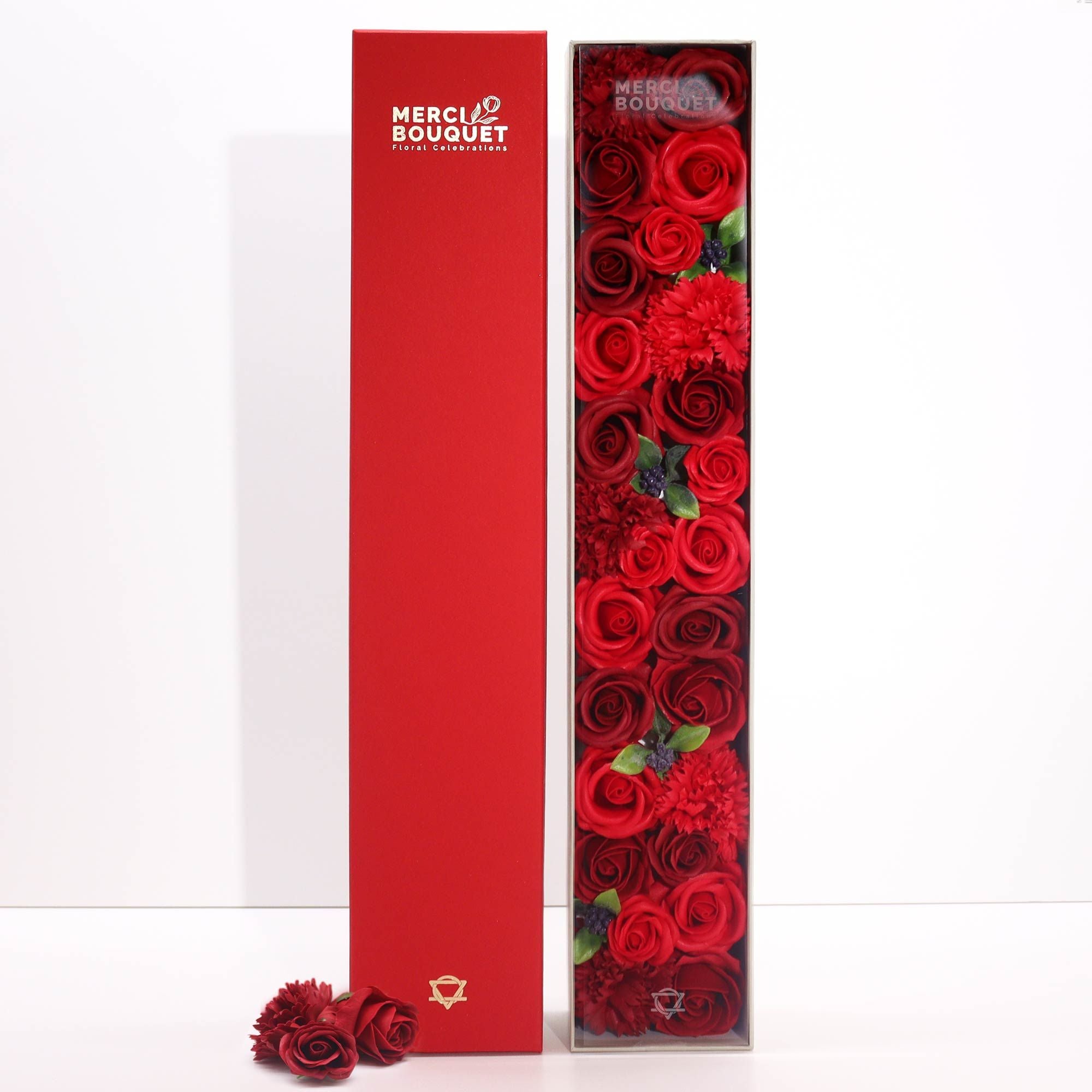 Merci Extra Long Gift Box – Classic Red Roses