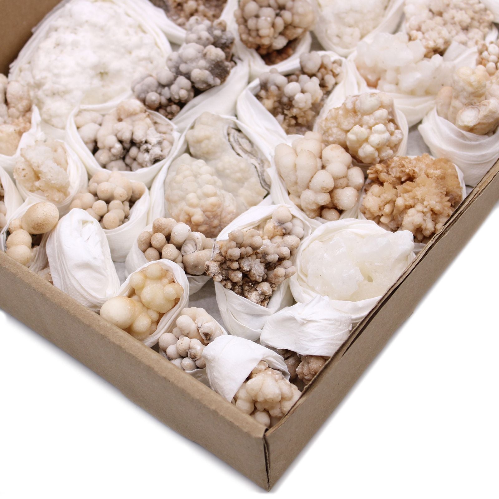 Mineral Specimens - Flower Calcite (Approx. 20 Pieces per Tray)