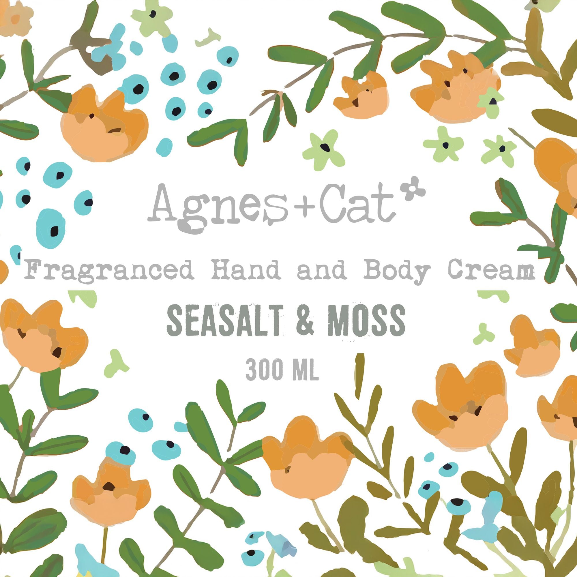 Agnes + Cat Hand & Body Cream 300ml Sea Salt & Moss
