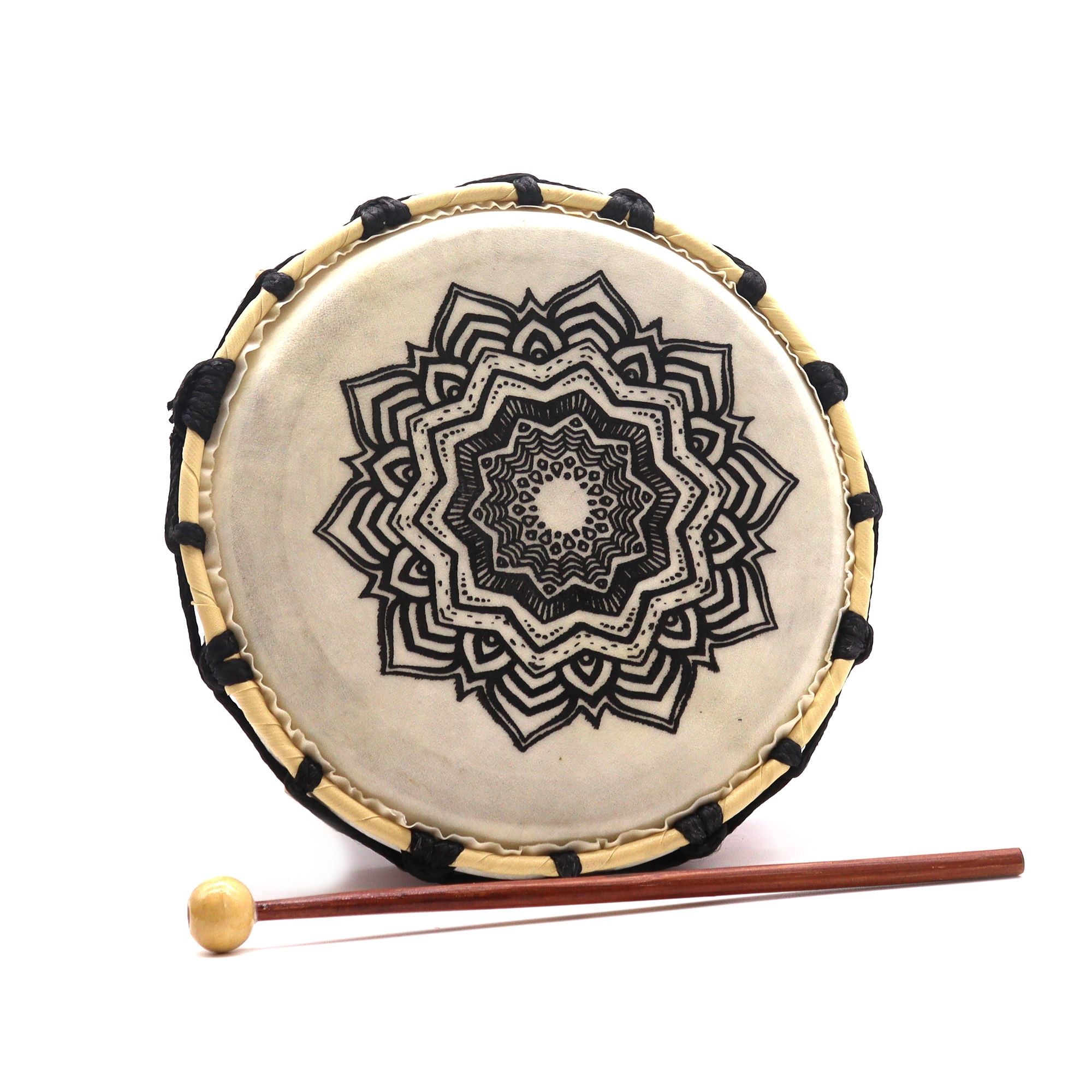 Shamanic Mandala Drum with Sticks - 20cm