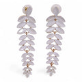 Pearl Vintage Glass Earrings - Long Drop