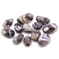 African Tumble Stone x12 - Medium - Amethyst - Chevron