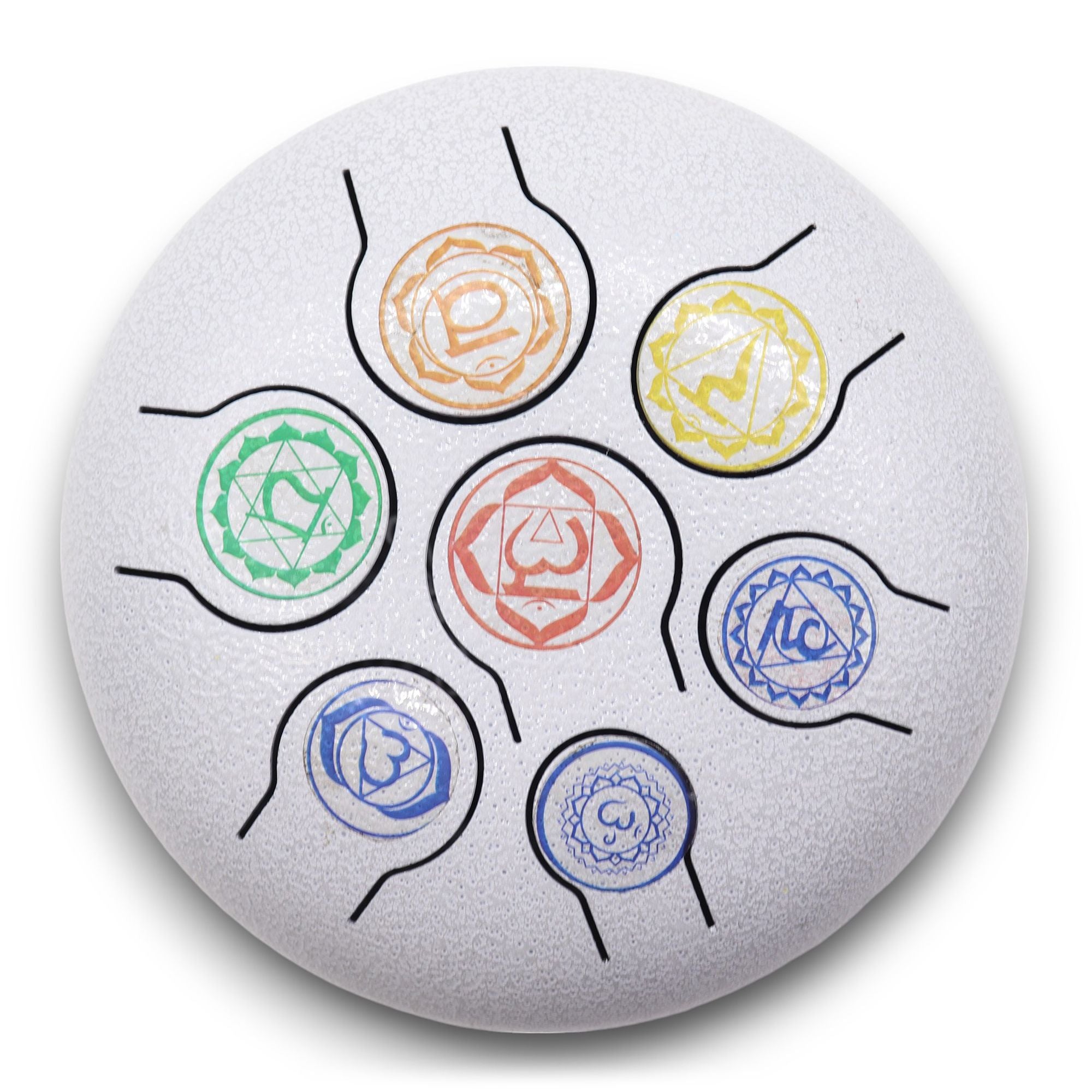 Med Steel Tongue Happy Drums  7 Chakra - 17x13cm