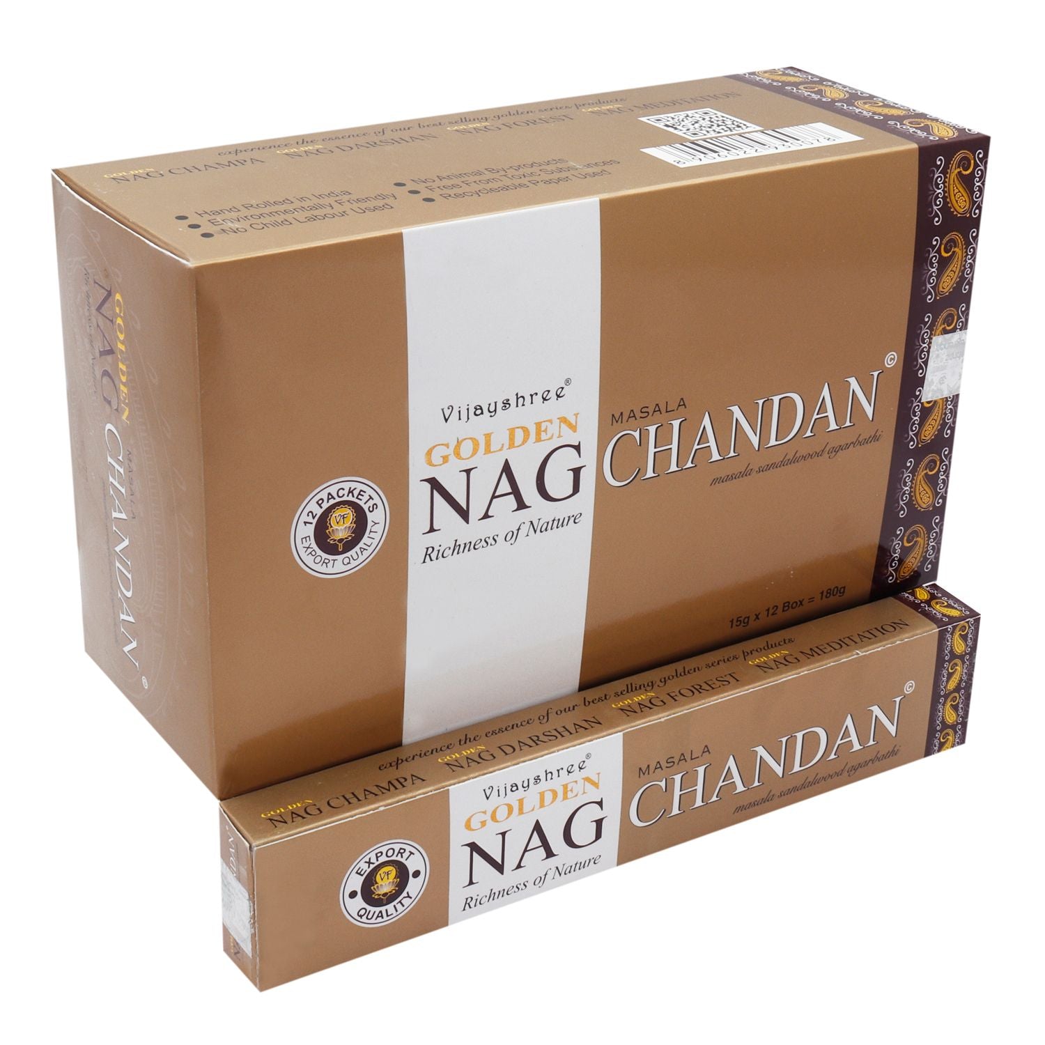 Golden Nag 15g - Chandan Räucherstäbchen