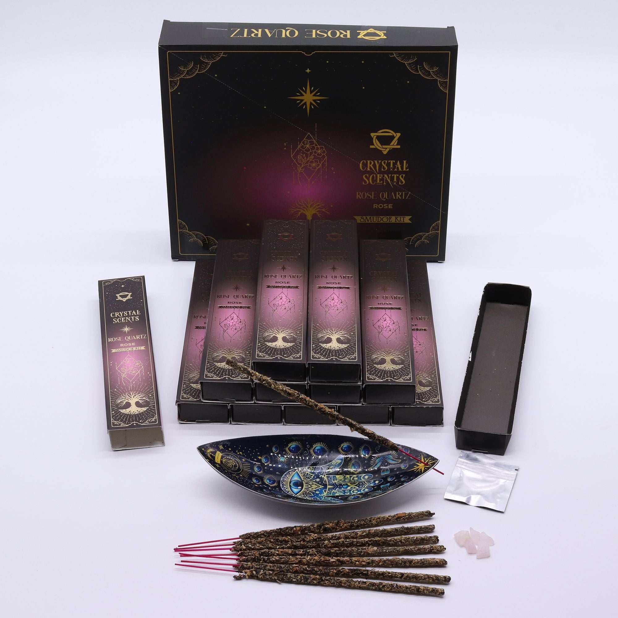 Crystal Scents Smudge Incense - Rose Quartz - Rose
