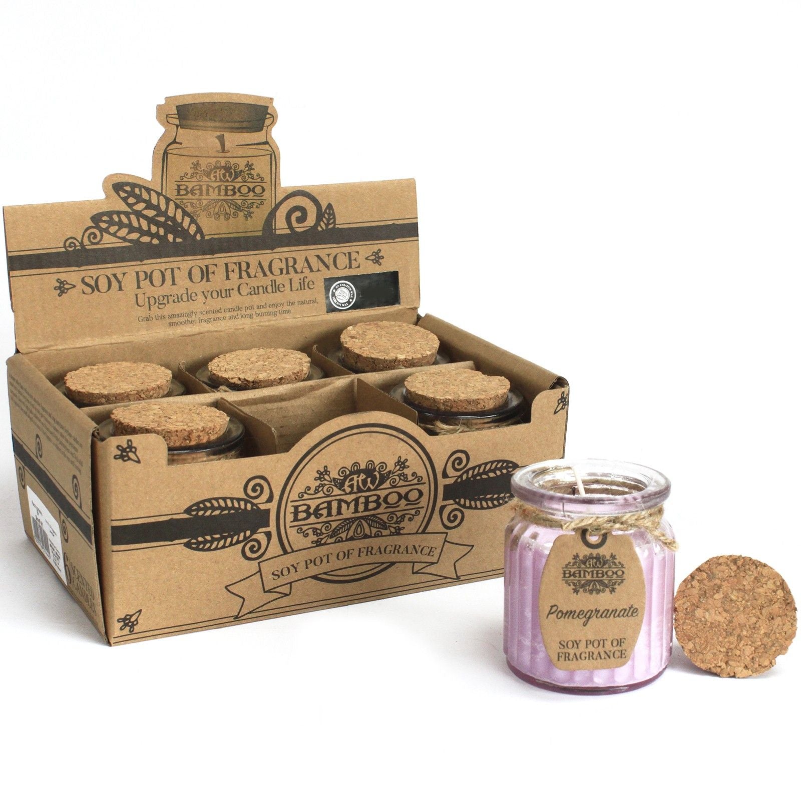 Soy Fragrance Candle Pot – Pomegranate