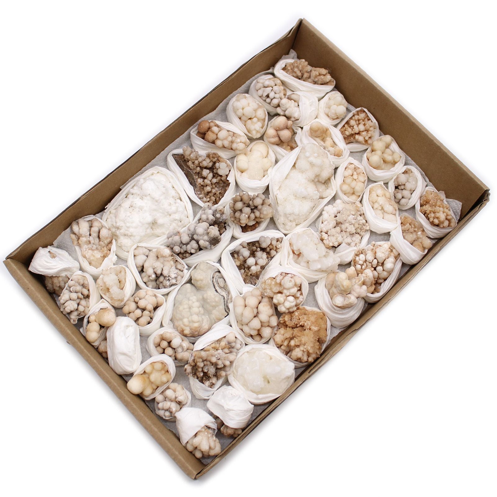 Mineral Specimens - Flower Calcite (Approx. 20 Pieces per Tray)