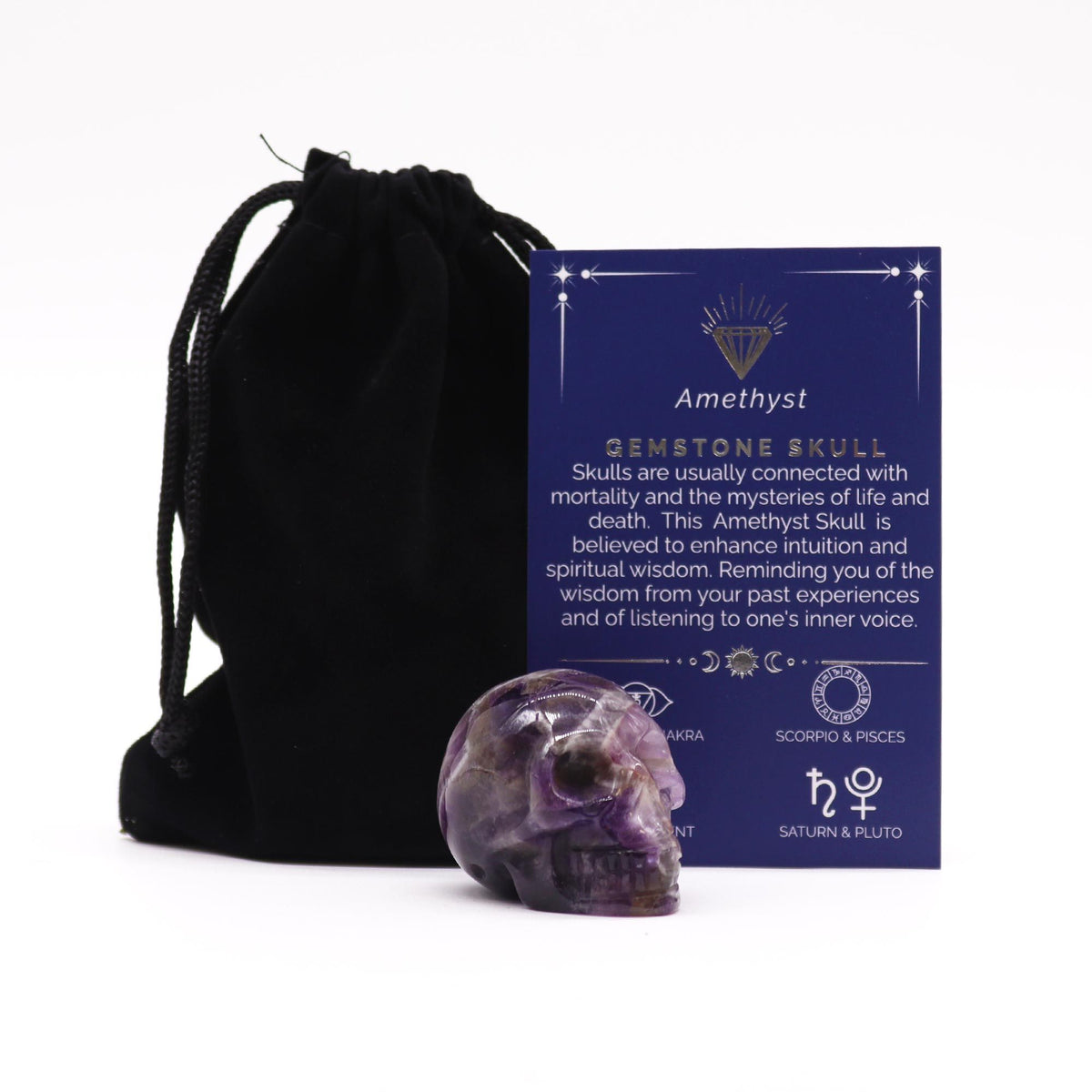 Gemstone Skull Small - Amethyst