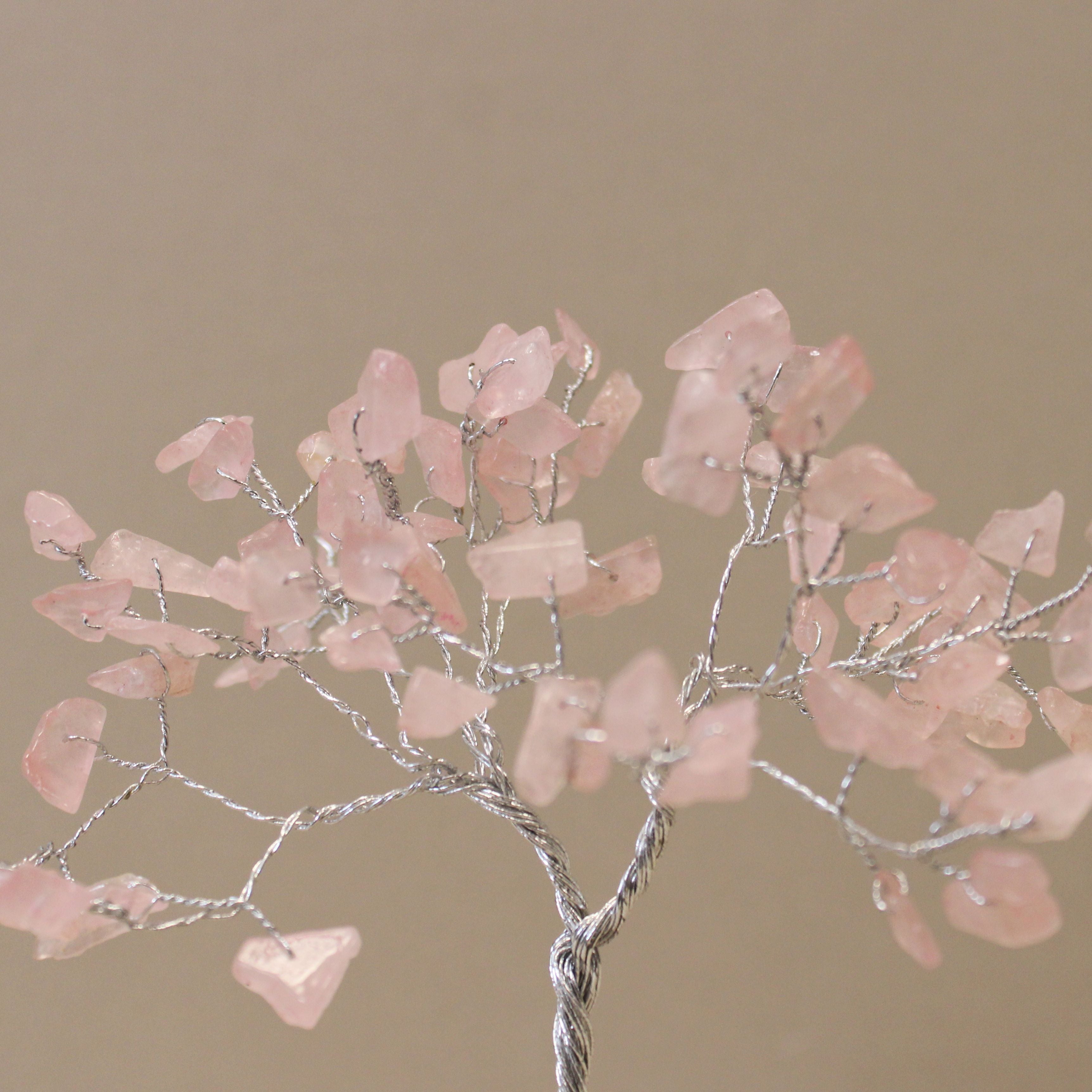 Gemstone Tree (80 Stones) - Rose Quartz on Orgonite Base