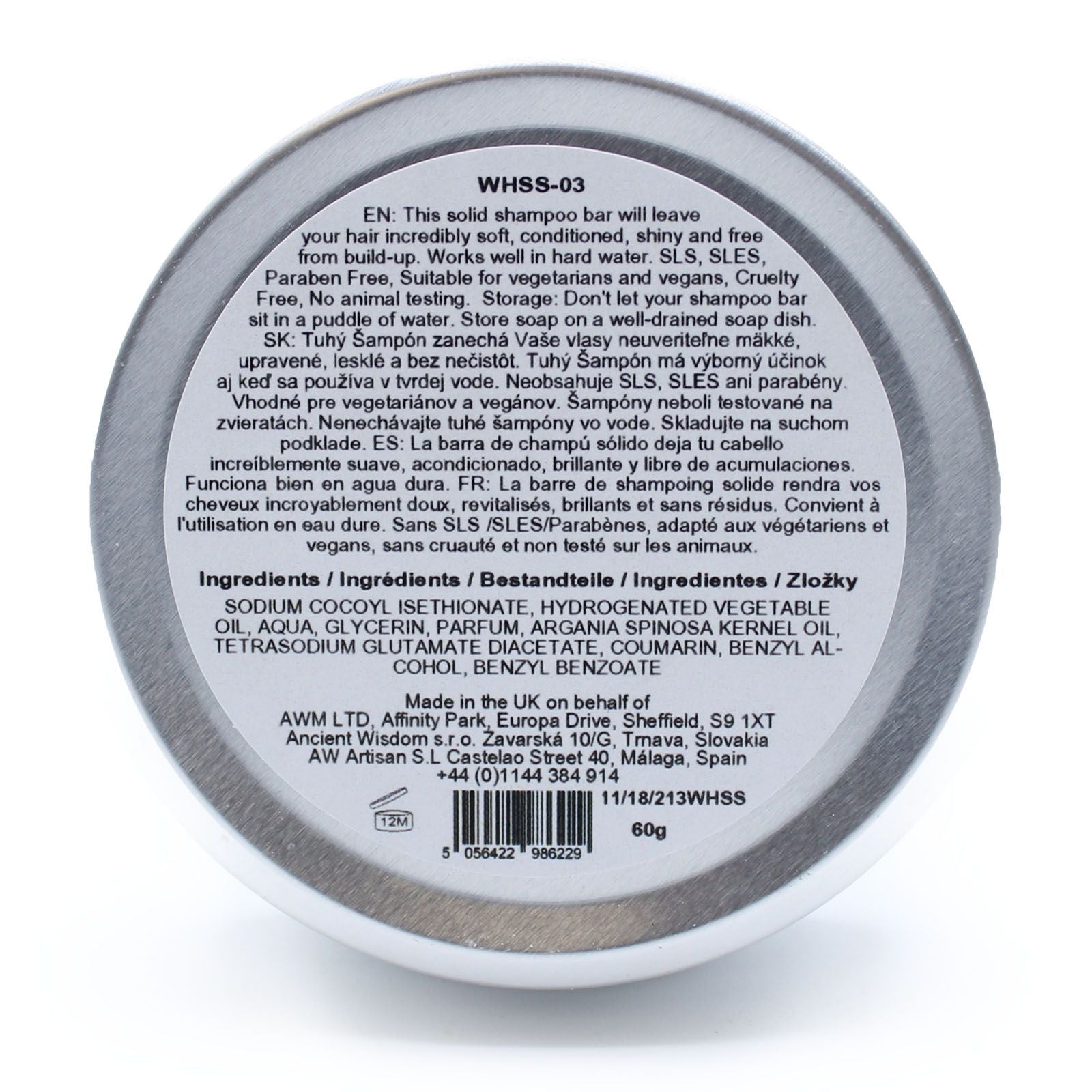 Wild Hare Solid Shampoo 60 g – Hairy Coconut