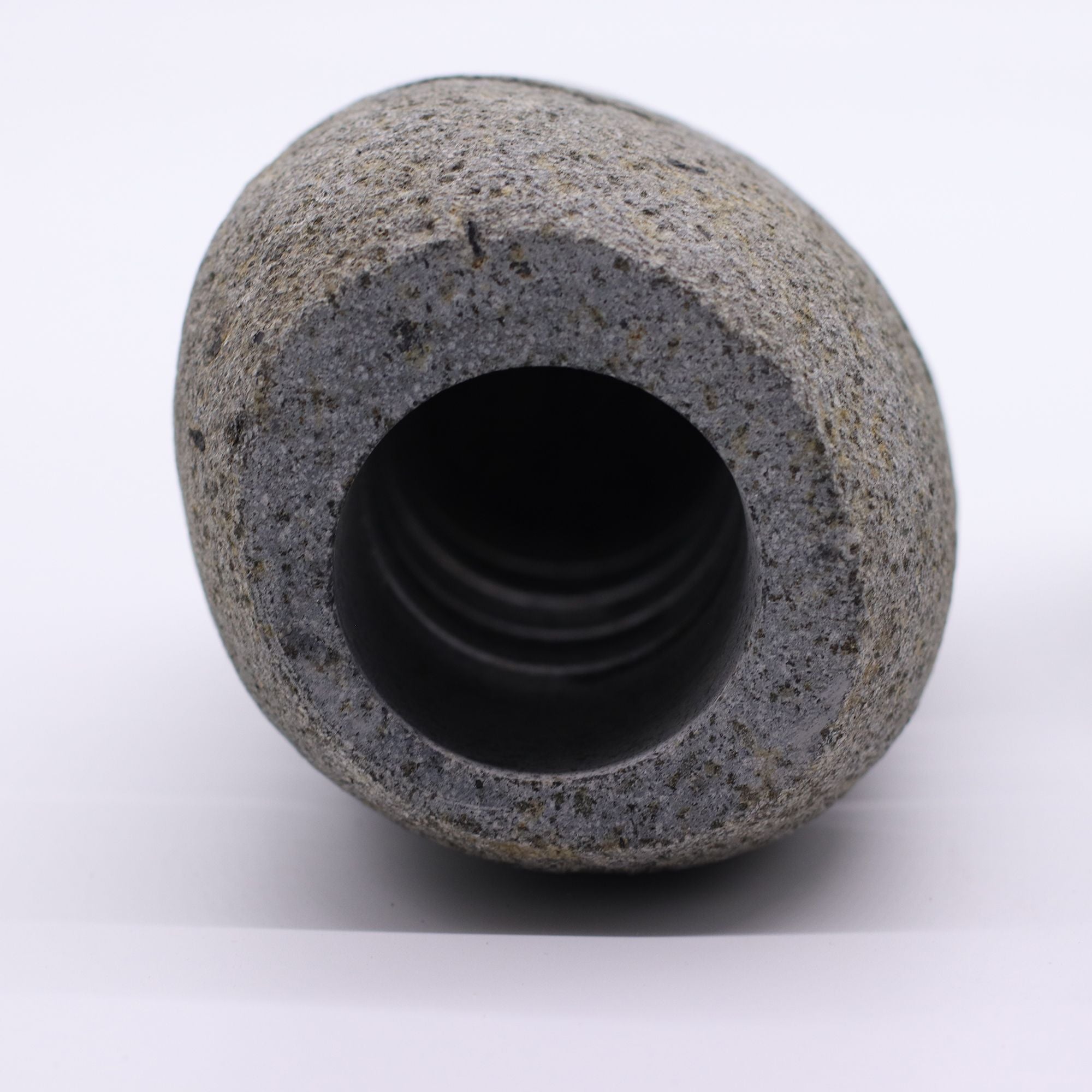 Natural Riverstone Candle Holder - Standing Stone Cut (S)