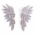 Pearl Vintage Glass Earrings - Angel Wings