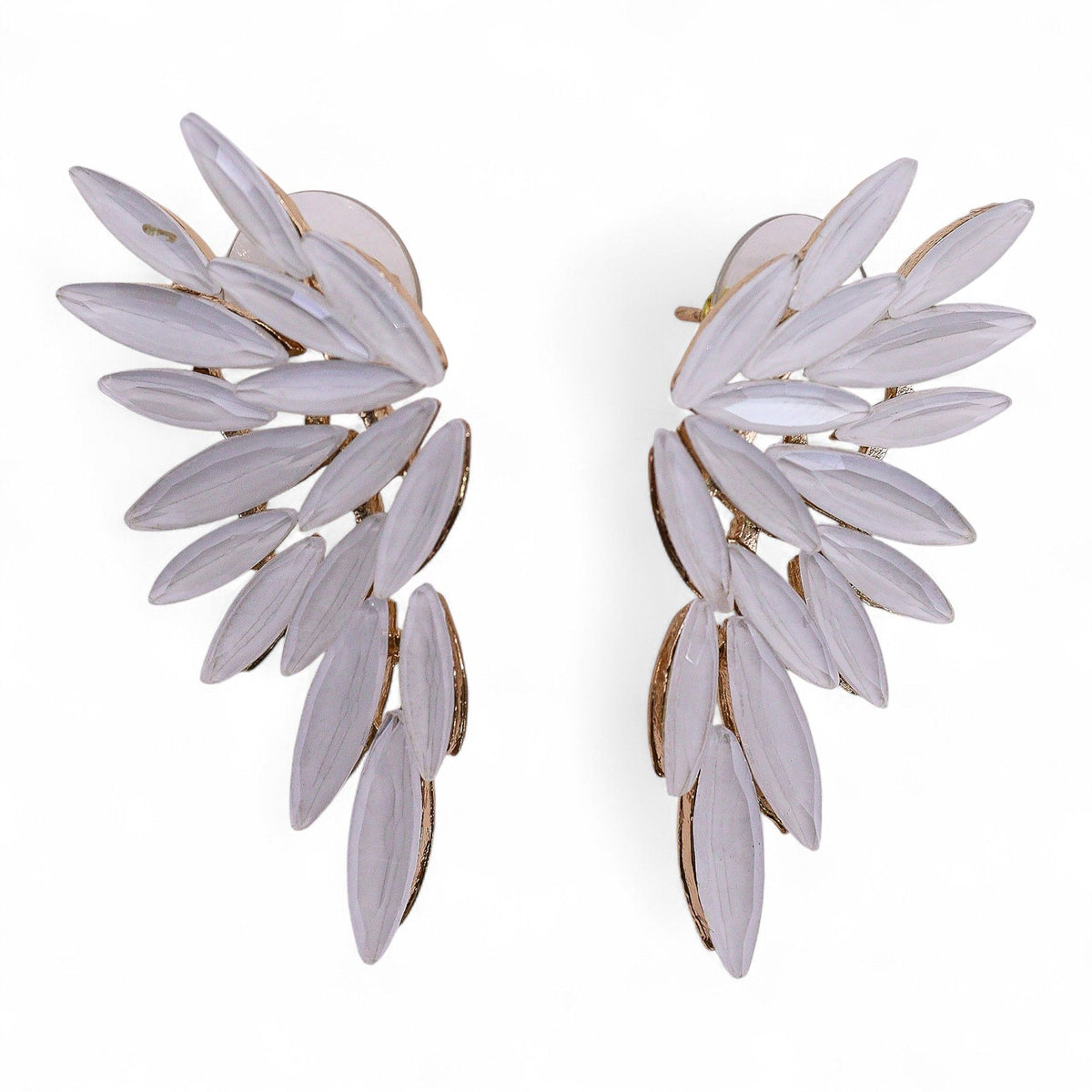 Pearl Vintage Glass Earrings - Angel Wings