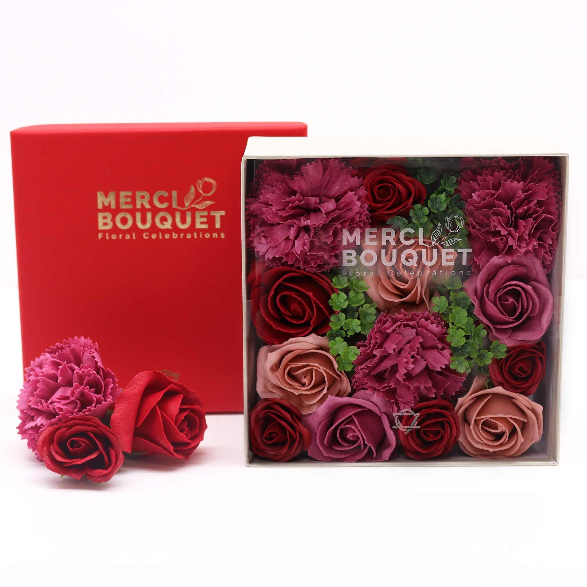 Merci Square Gift  Box - Vintage Roses