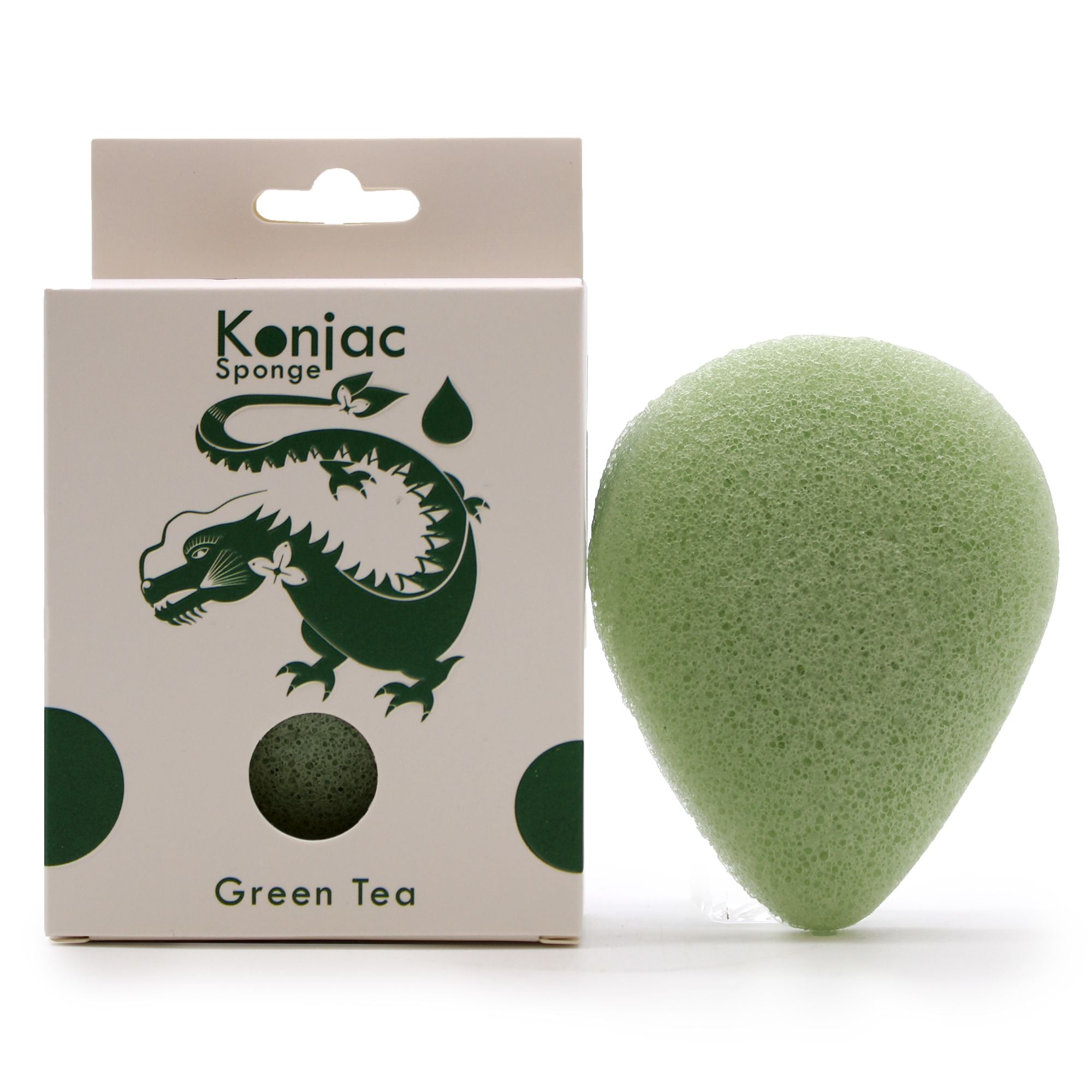 Konjac Teardrop Sponge – Green Tea – Protective
