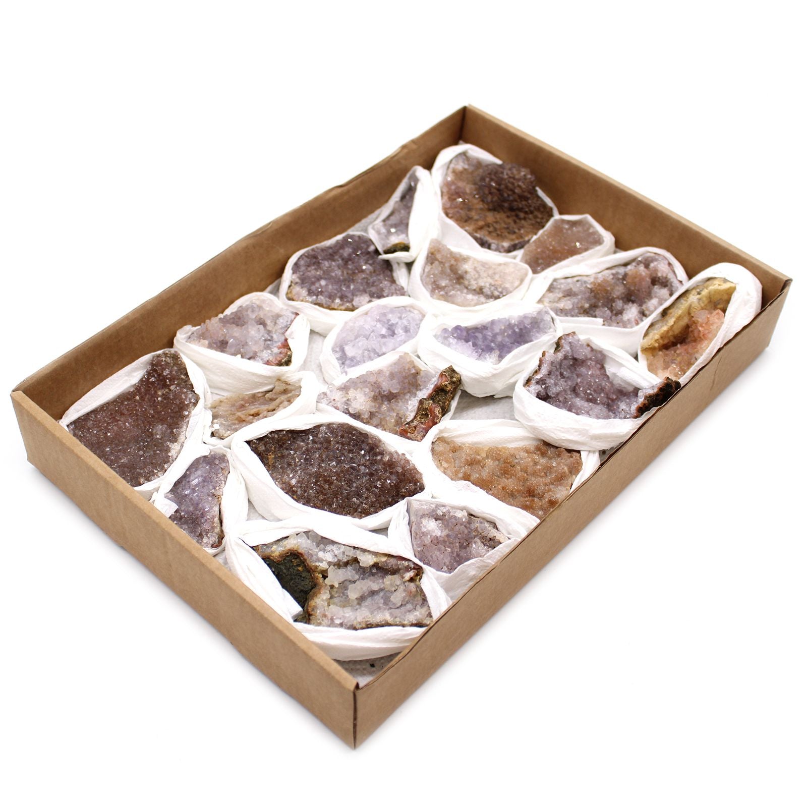 Mineral Specimens - Amethyst (Approx. 20 Pieces per Tray)