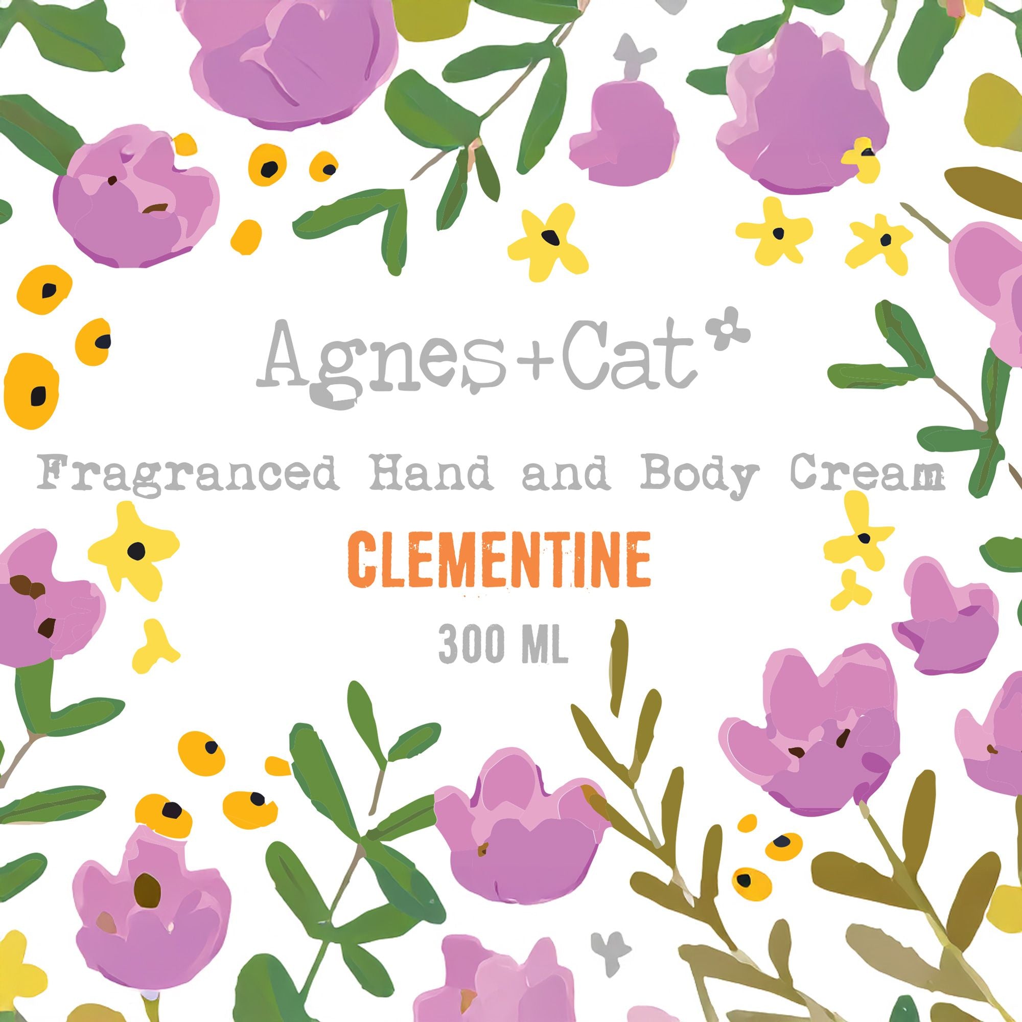 Agnes + Cat Hand & Body Cream 300ml Clementine