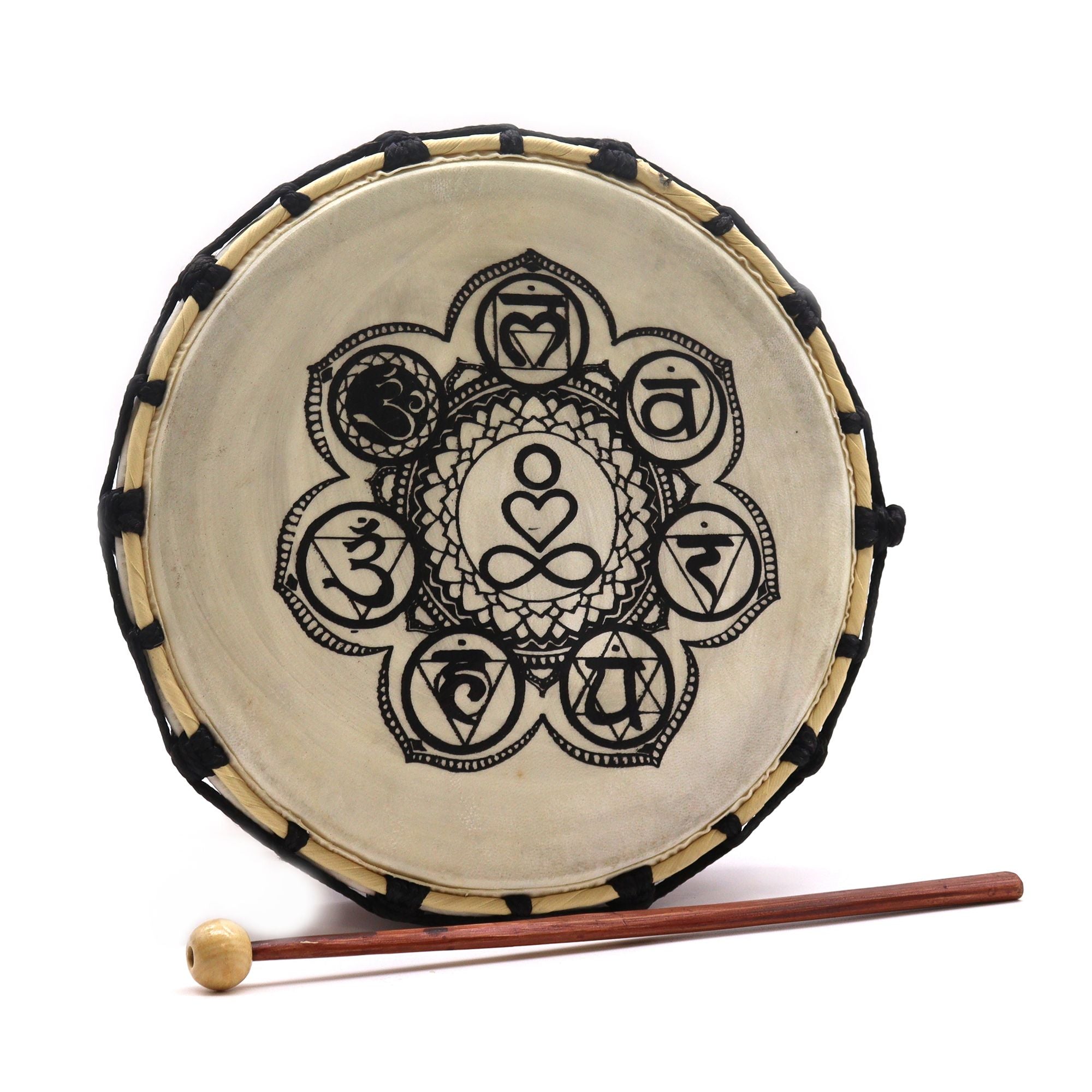 Shamanic Chakra Drum with Sticks - 25cm
