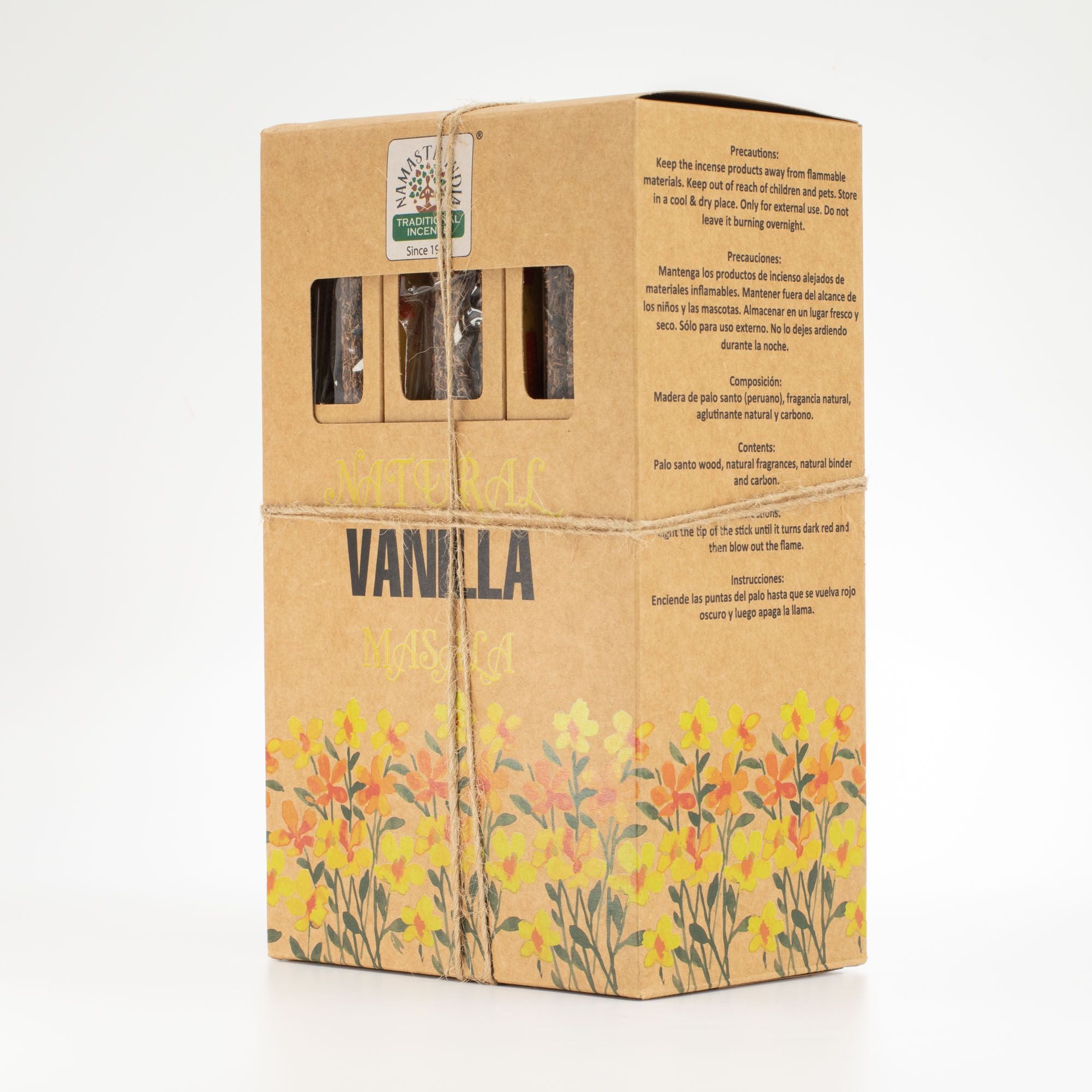 Natürliches pflanzliches Masala-Räucherwerk - Vanille