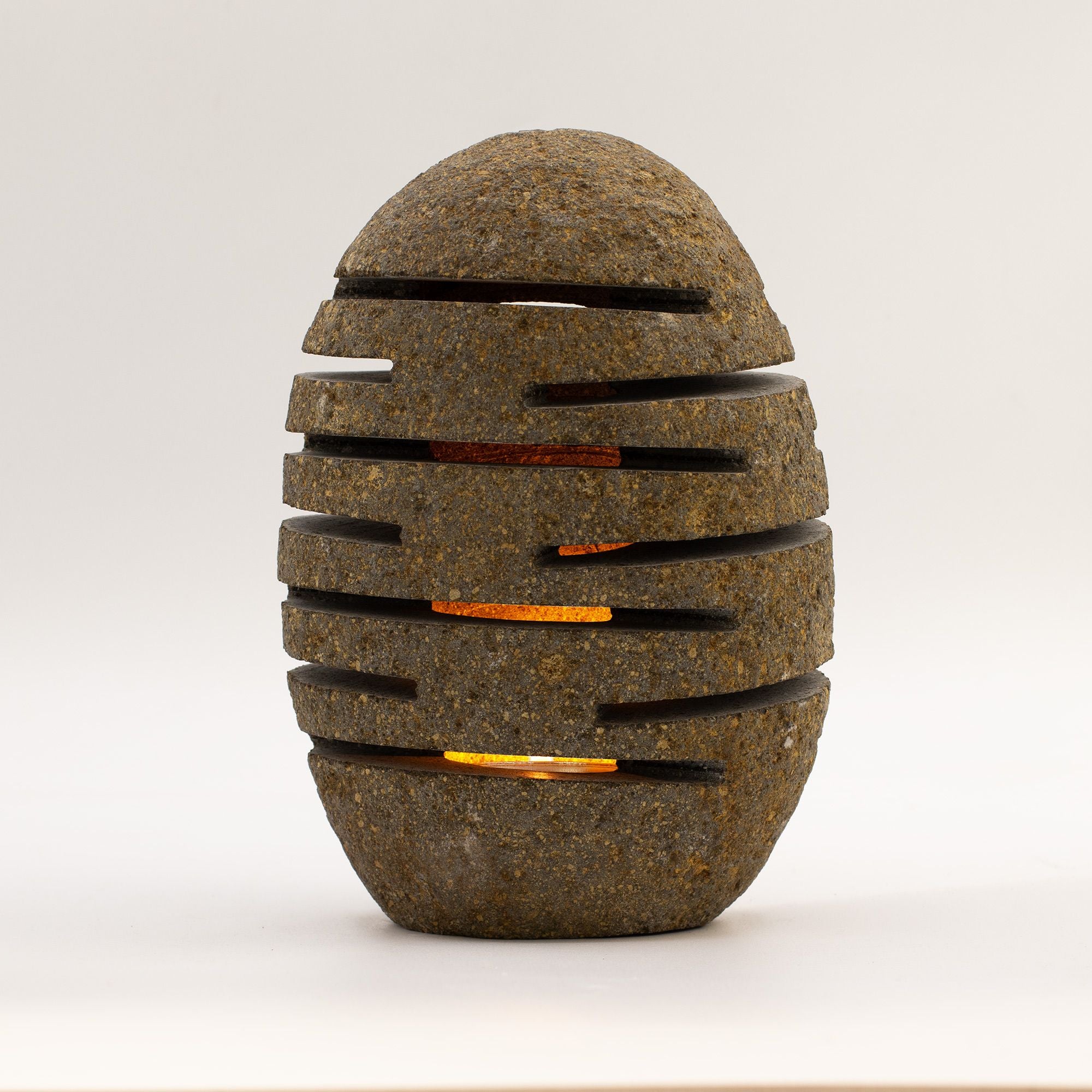 Natural Riverstone Candle Holder – Standing Stone Cut