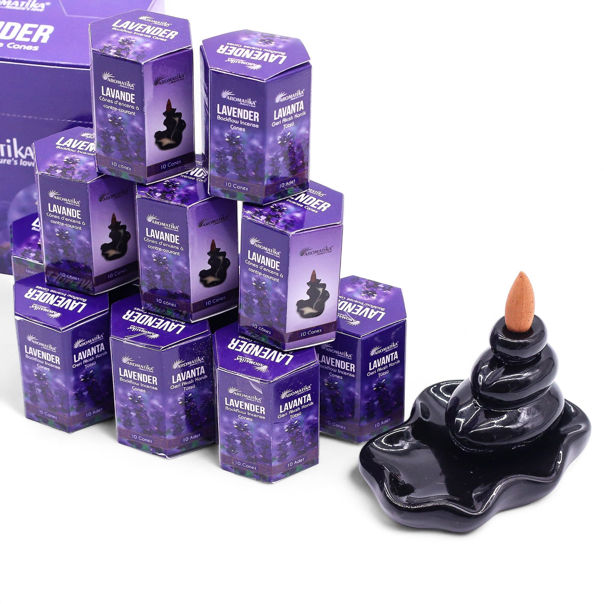 Masala Backflow Incense Cones - Lavender