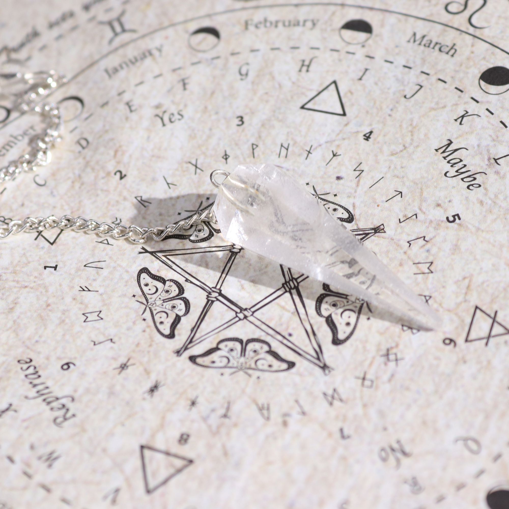 Ancient Witch Spell Incense - Rock Crystal Pendulum - Cleansing