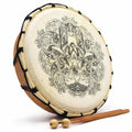 Shamanic Hamsa Drum with Two Sticks - 30cm