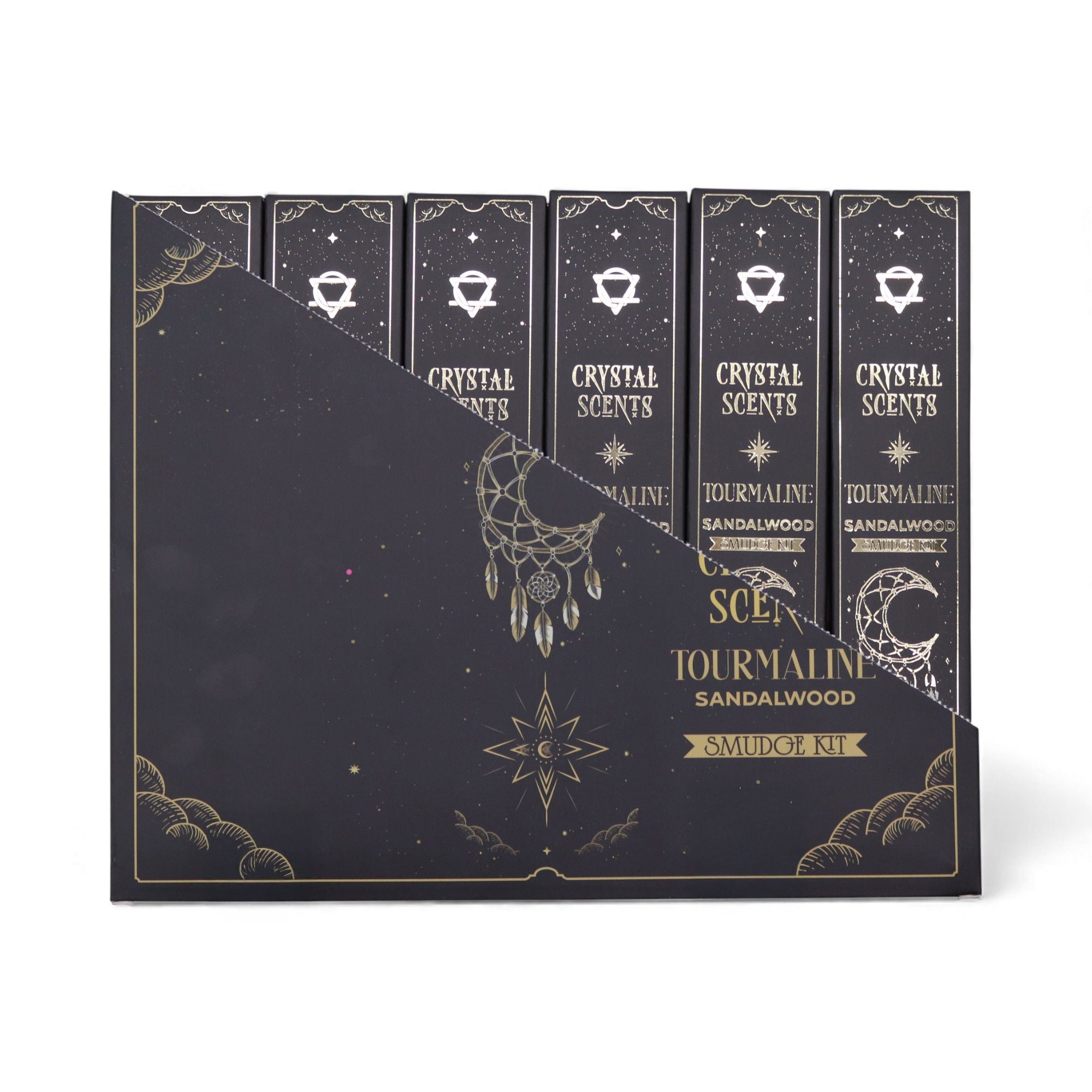 Crystal Scents Smudge Incense - Tourmaline - Sandalwood