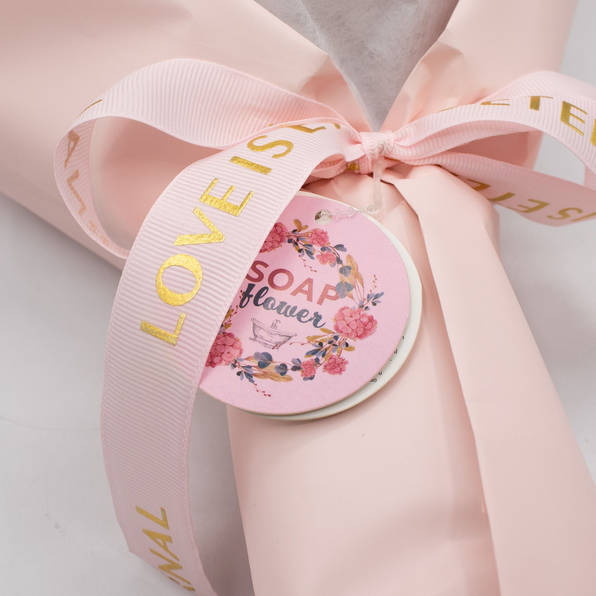 Large Pink Roses Bouquet - Love is Eternal Gift Card