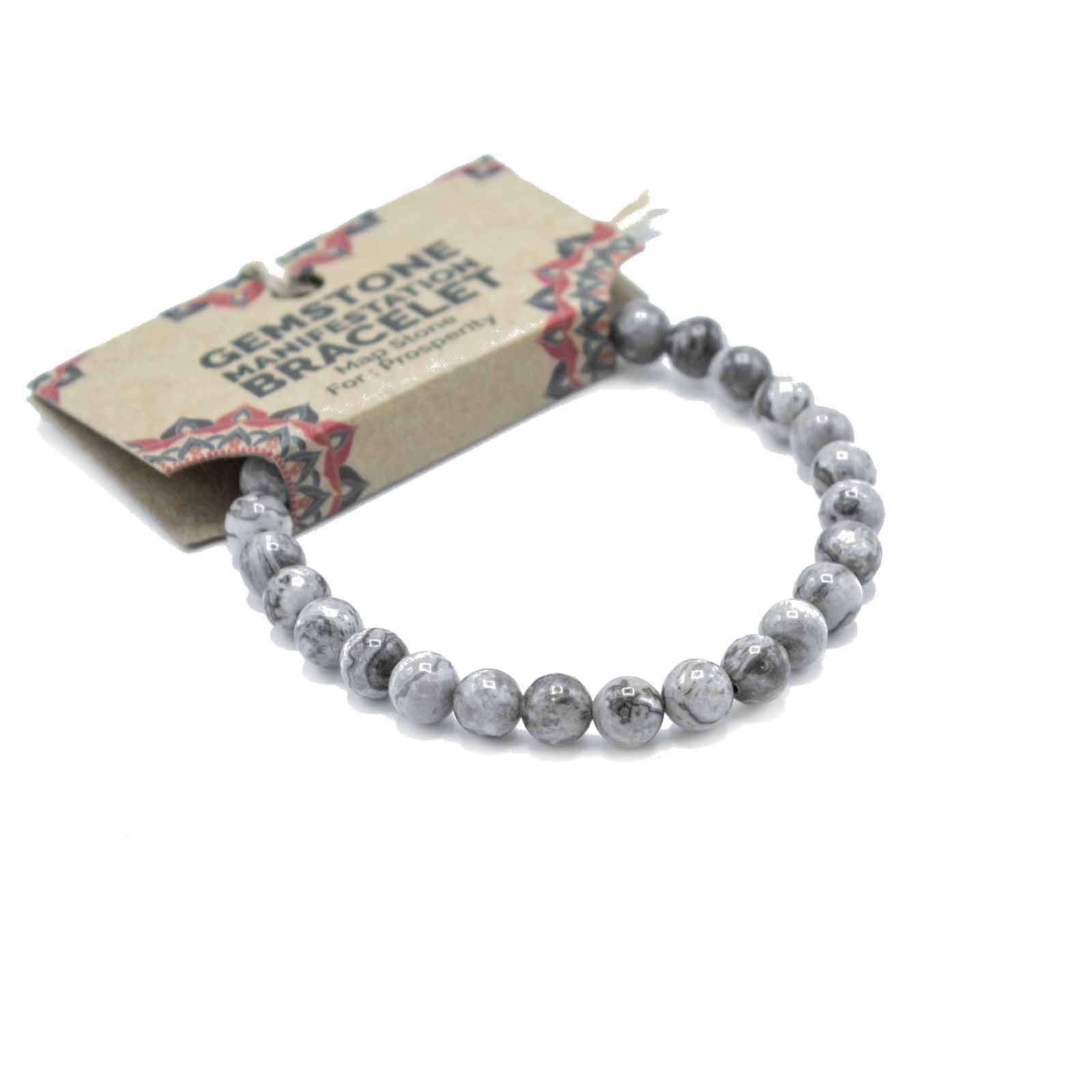 Gemstone Manifestation Bracelet - Map Stone (Prosperity)