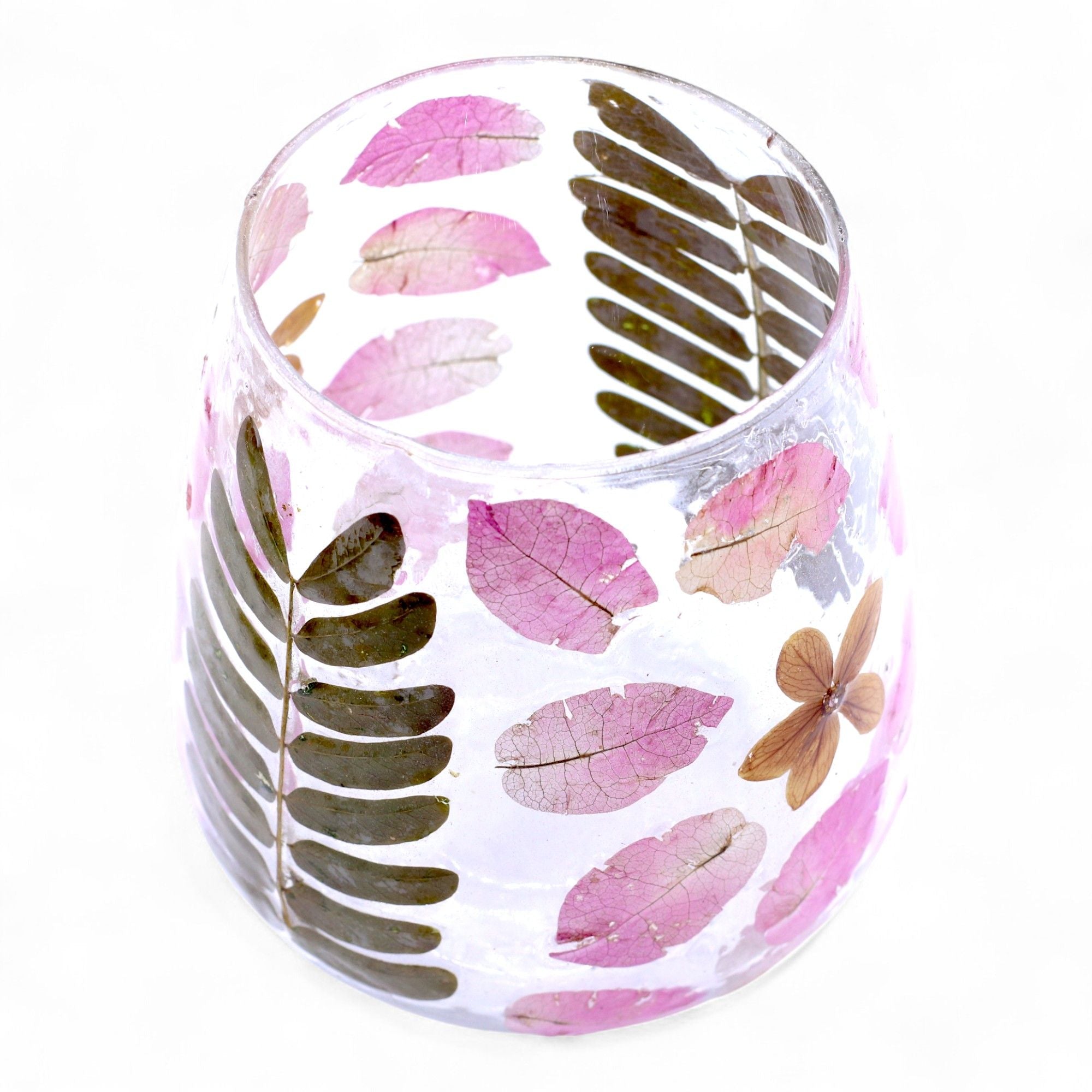 Natural Floral Glass – Vase Candle Holder – Primavera