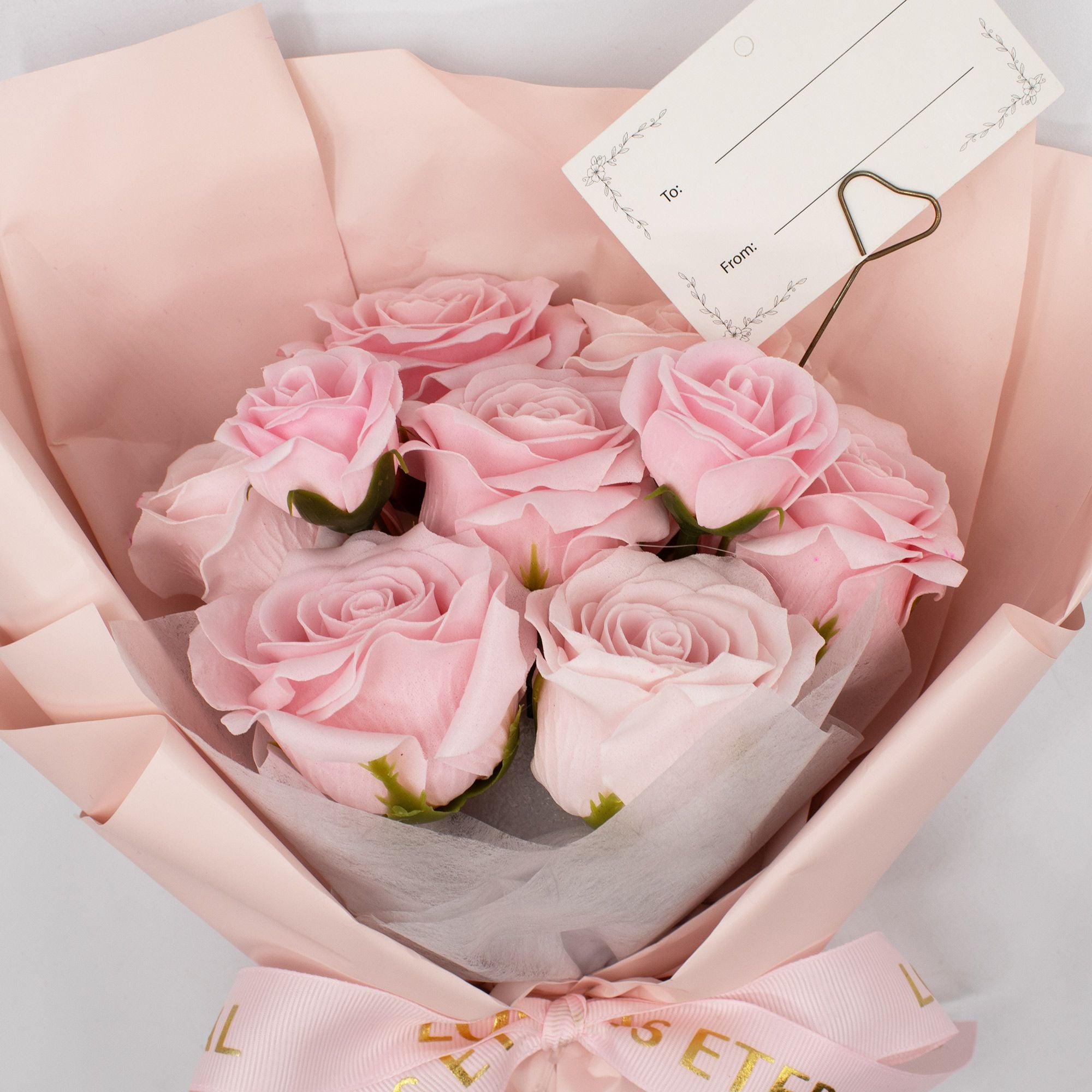Large Pink Roses Bouquet - Love is Eternal Gift Card