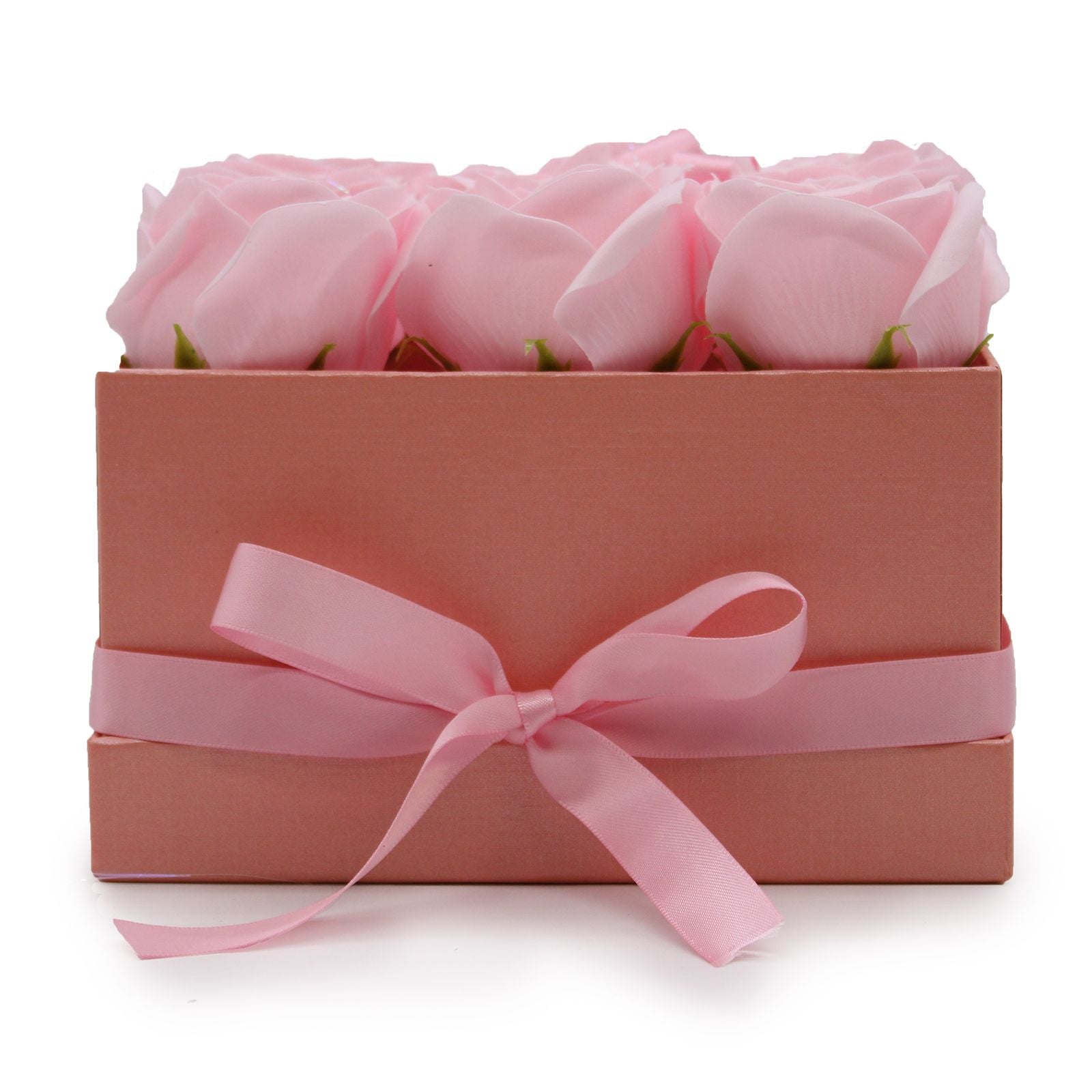 Flower Square Box - Pink Roses
