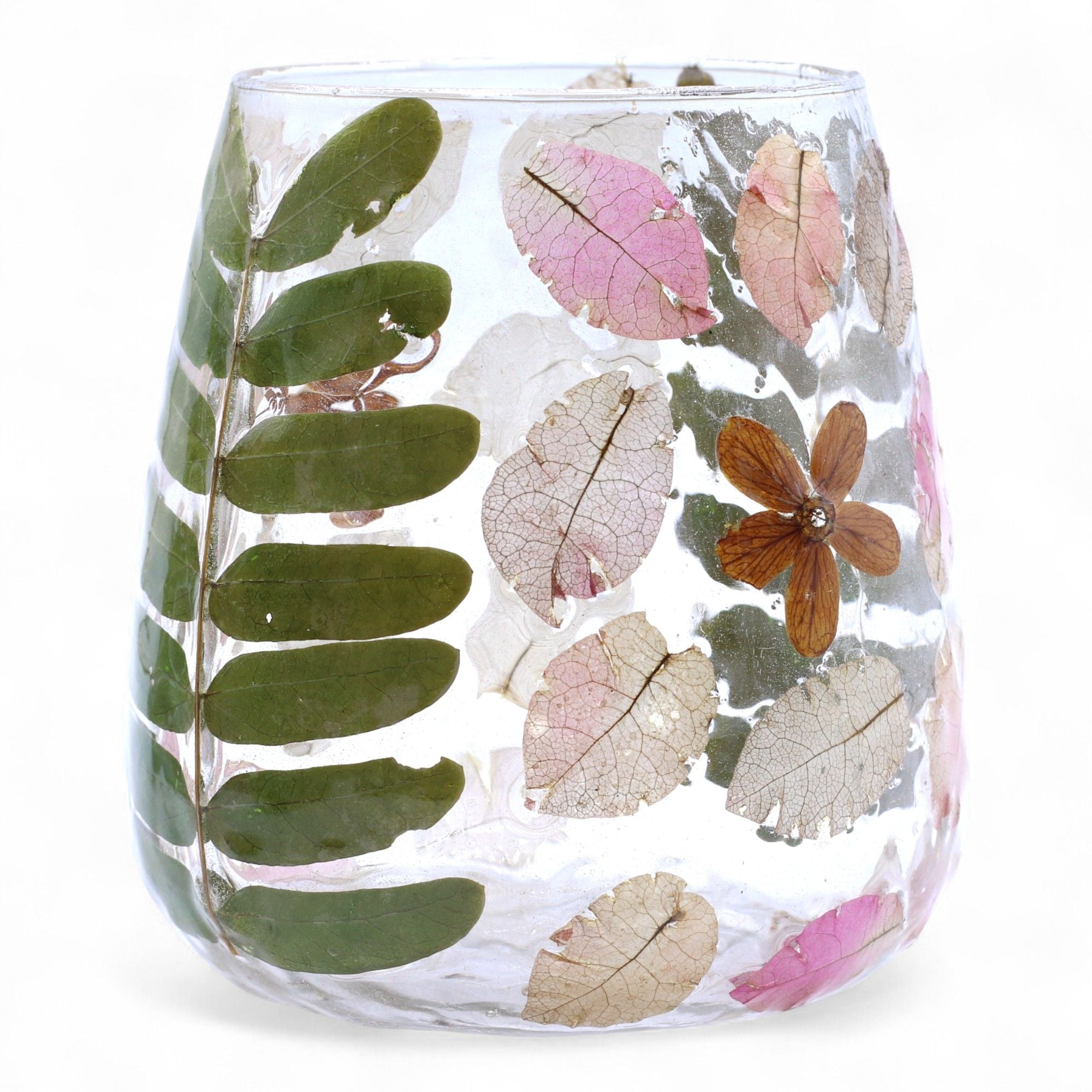 Natural Floral Glass – Vase Candle Holder – Primavera