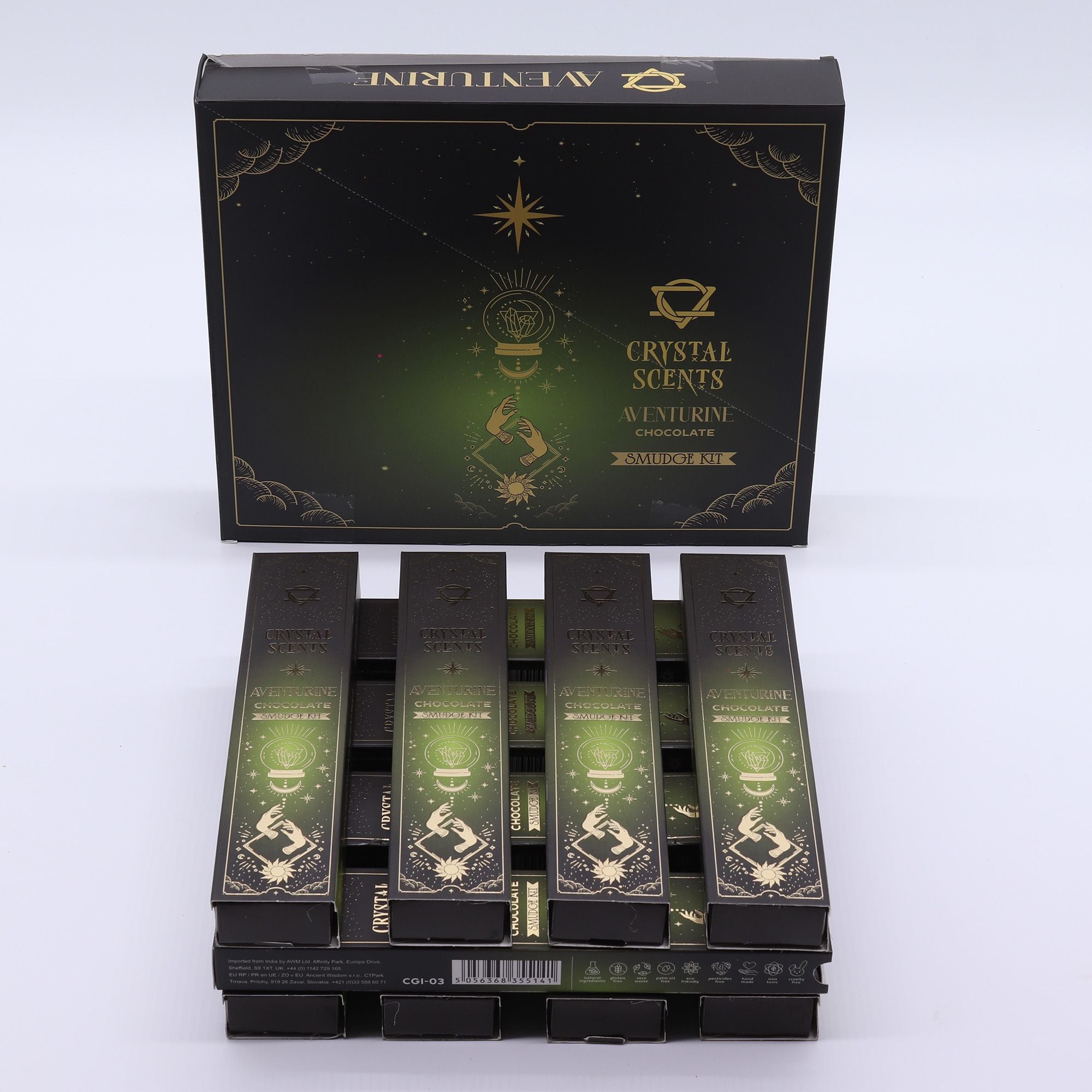 Crystal Scents Smudge Incense - Aventurine - Chocolate