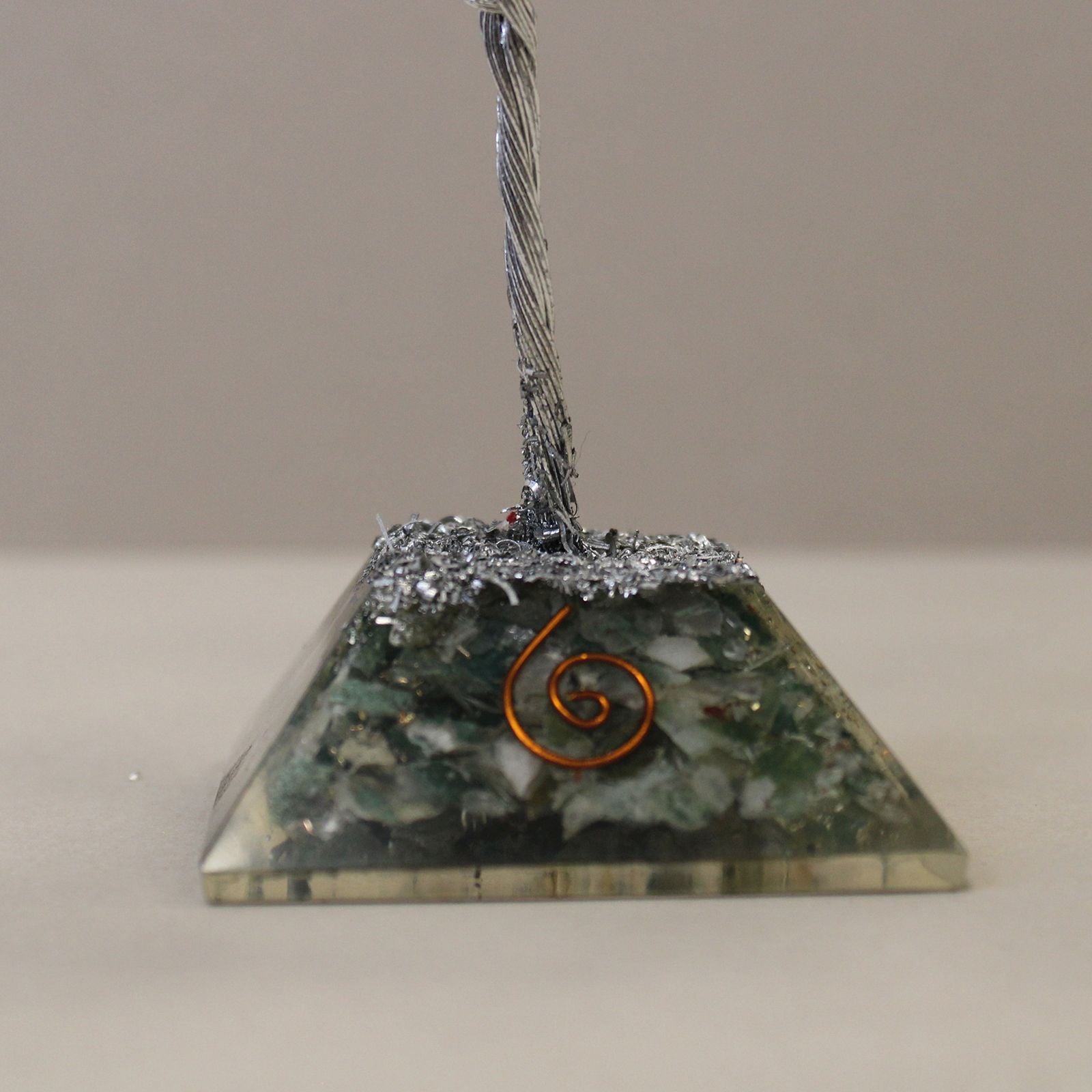 Gemstone Tree (80 Stones) - Moss Agate on Orgonite Base