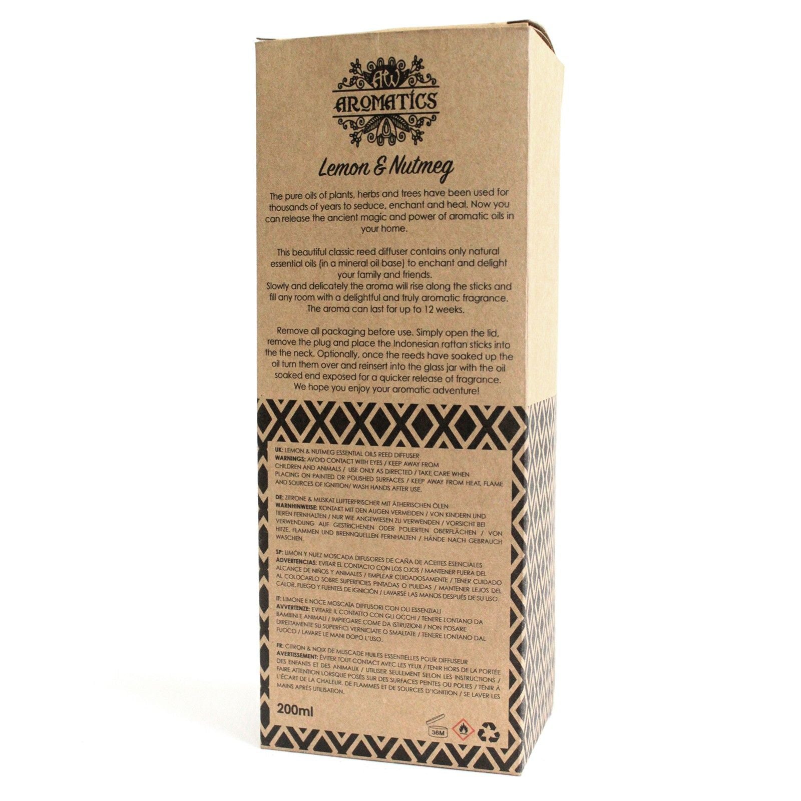 Reed Diffuser 200 ml – Lemon & Nutmeg