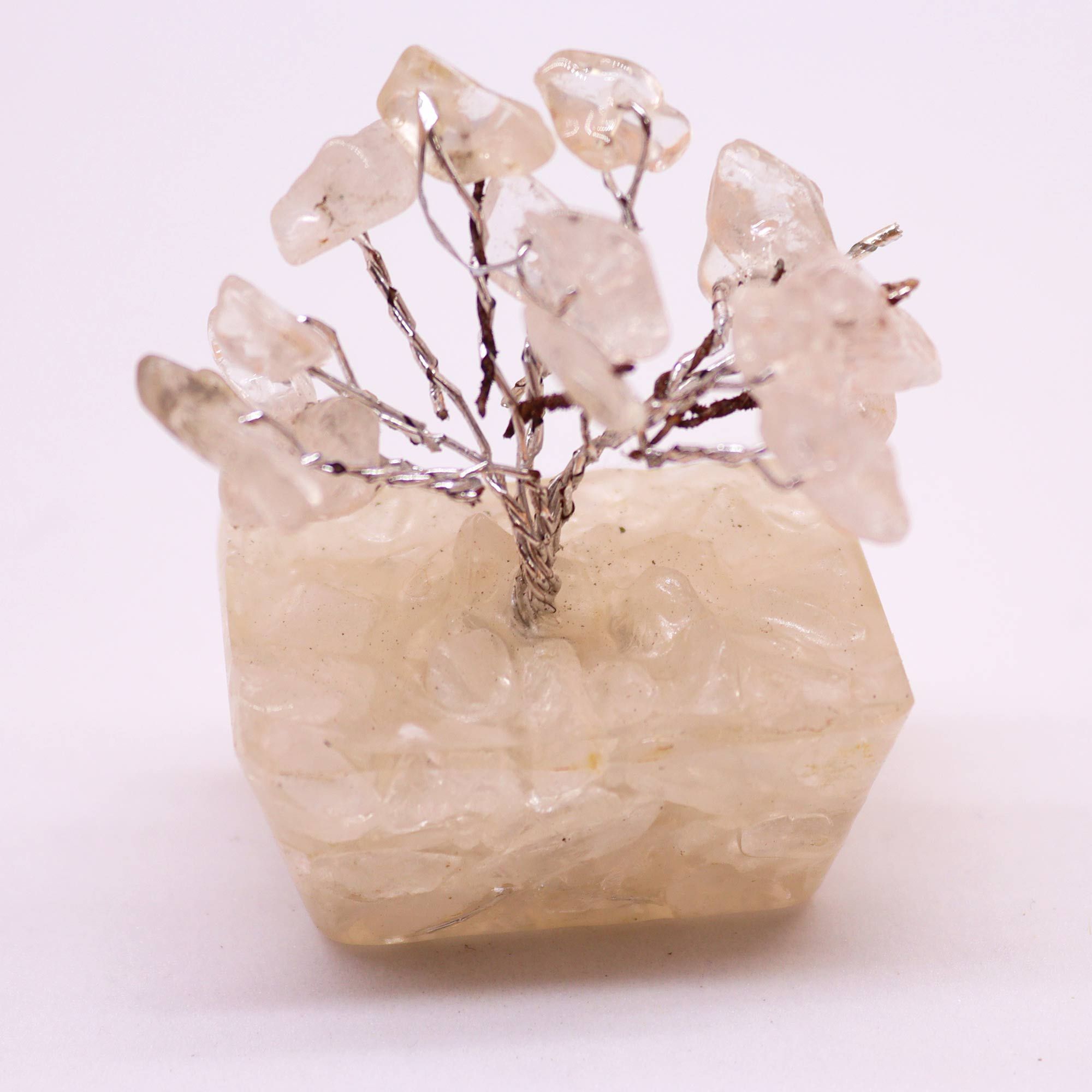 Mini Gemstone Tree on Orgonite Base (15 Stones) - Rock Quartz