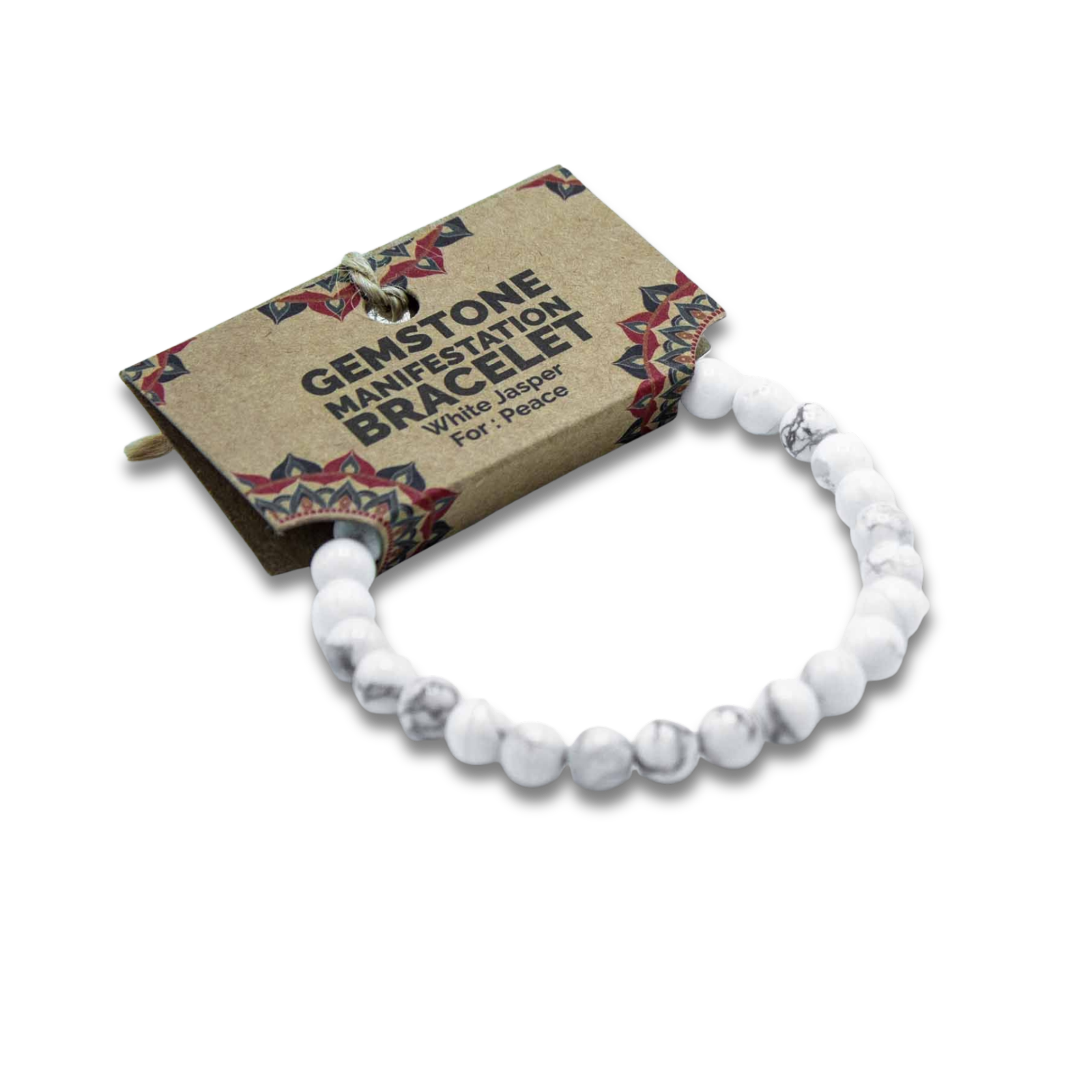 Gemstone Manifestation Bracelet - White Jasper (Peace)
