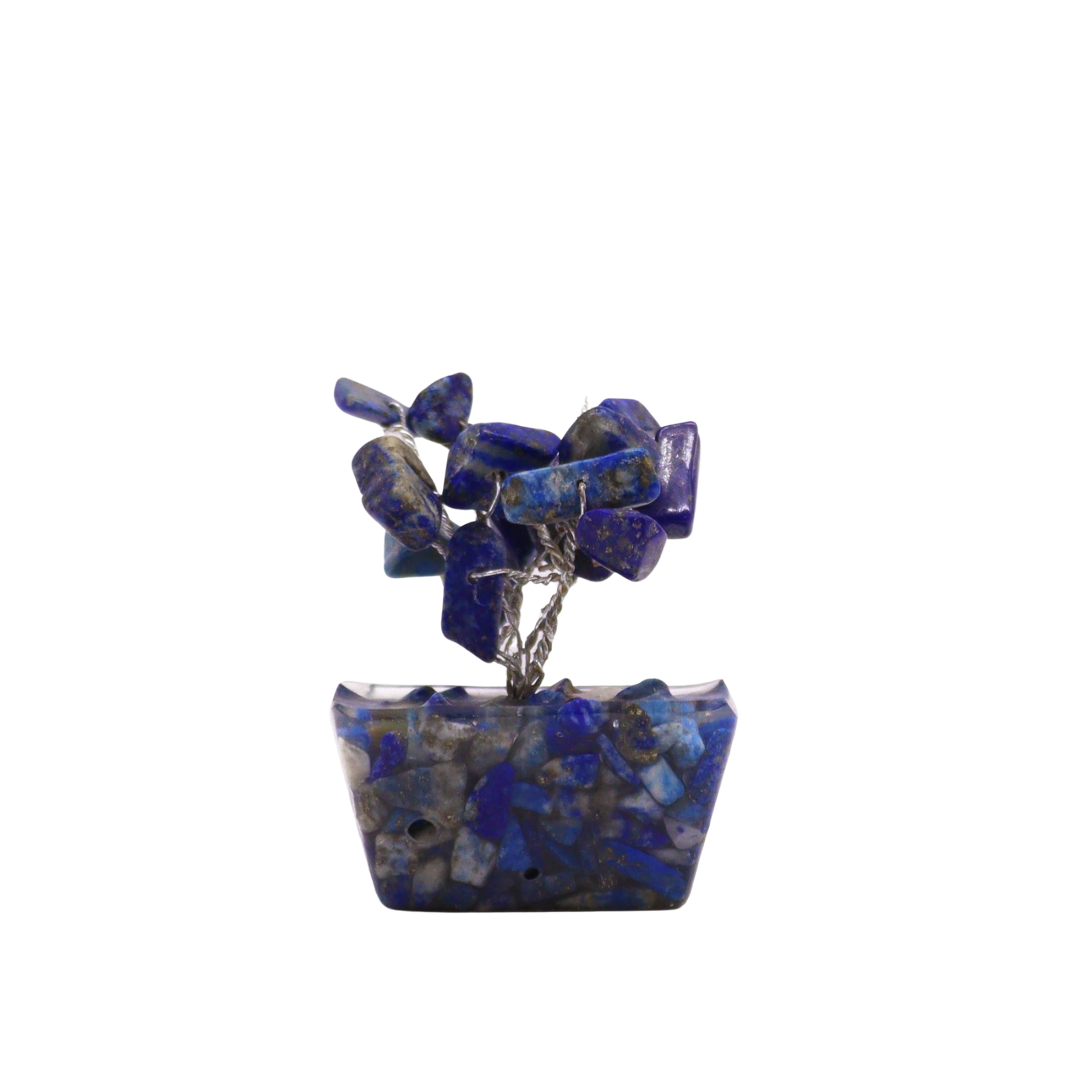 Mini Gemstone Tree on Orgonite Base (15 Stones) - Sodalite