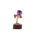 Mini Gemstone Tree on Wood Base (15 Stones) - Amethyst