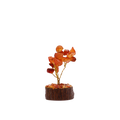 Mini Gemstone Tree on Wood Base (15 Stones) - Carnelian