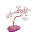 Gemstone Tree (35 Stones) - Rose Quartz on Pink Agate Base